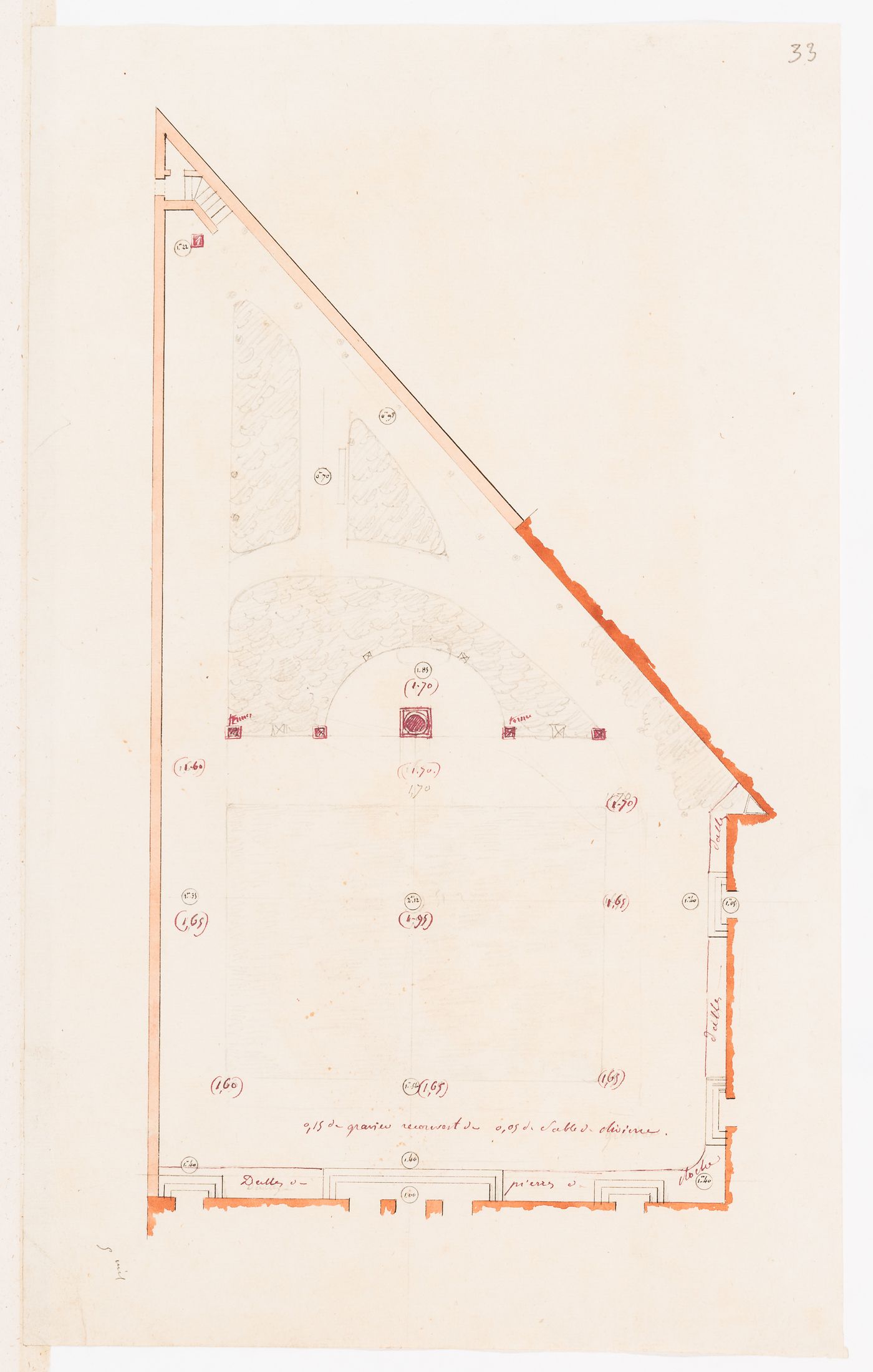 Hôtel de la Colonnade, Paris: Plan for the garden