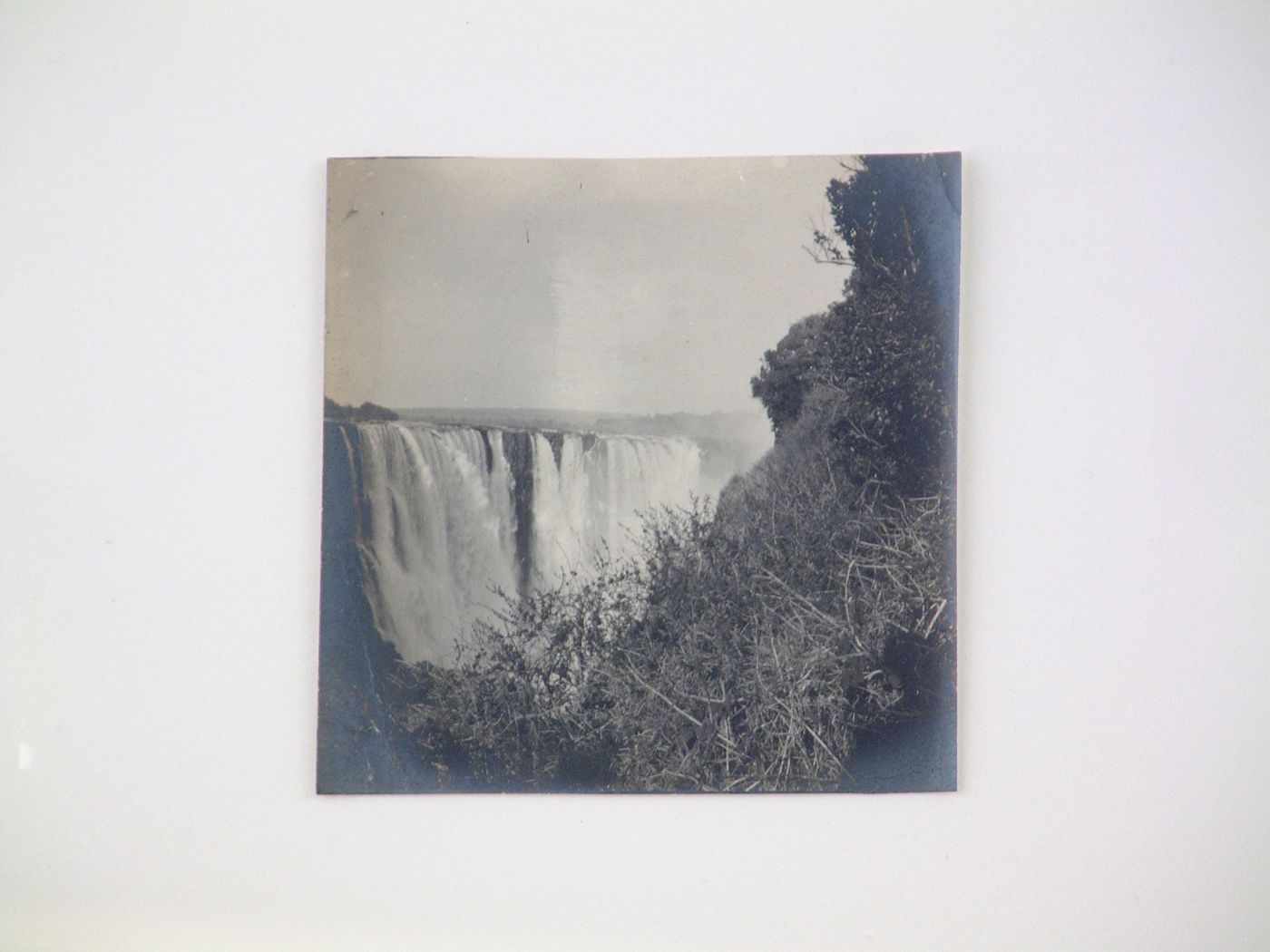 View of Victoria Falls waterfall, Zambezi River, crossing the border between Victoria Falls, Zimbabwe and Livingstone, Zambia