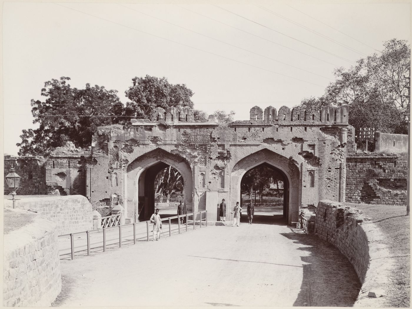 View of the Kashmir Gate, Delhi (now Delhi Union Territory), India