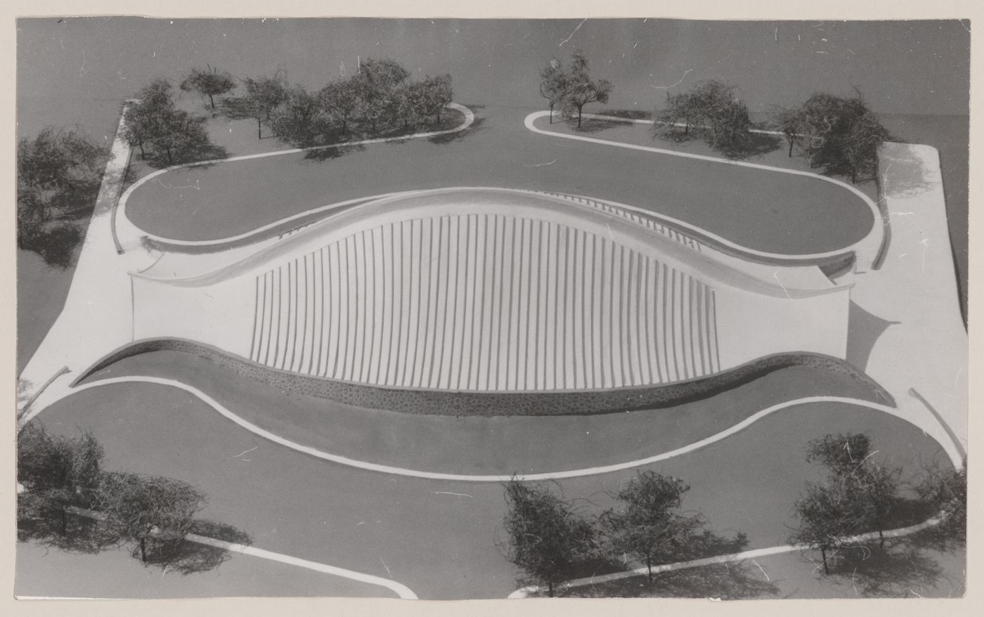 View of model for David S. Ingalls Hockey Rink, New Haven, Connecticut, United States
