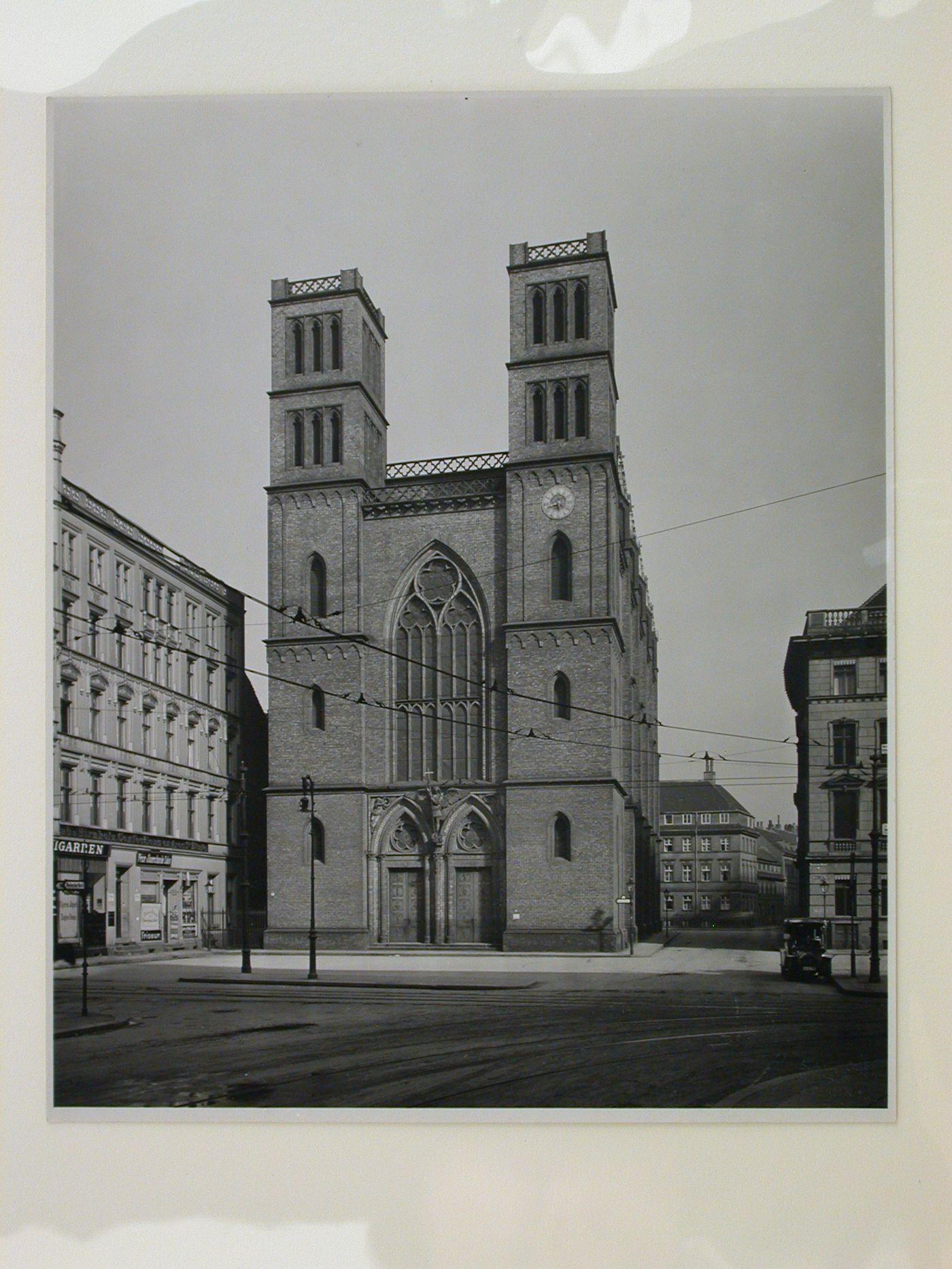 View of the principal façade of Friedrich-Werdersche Kirche, Berlin, Germany