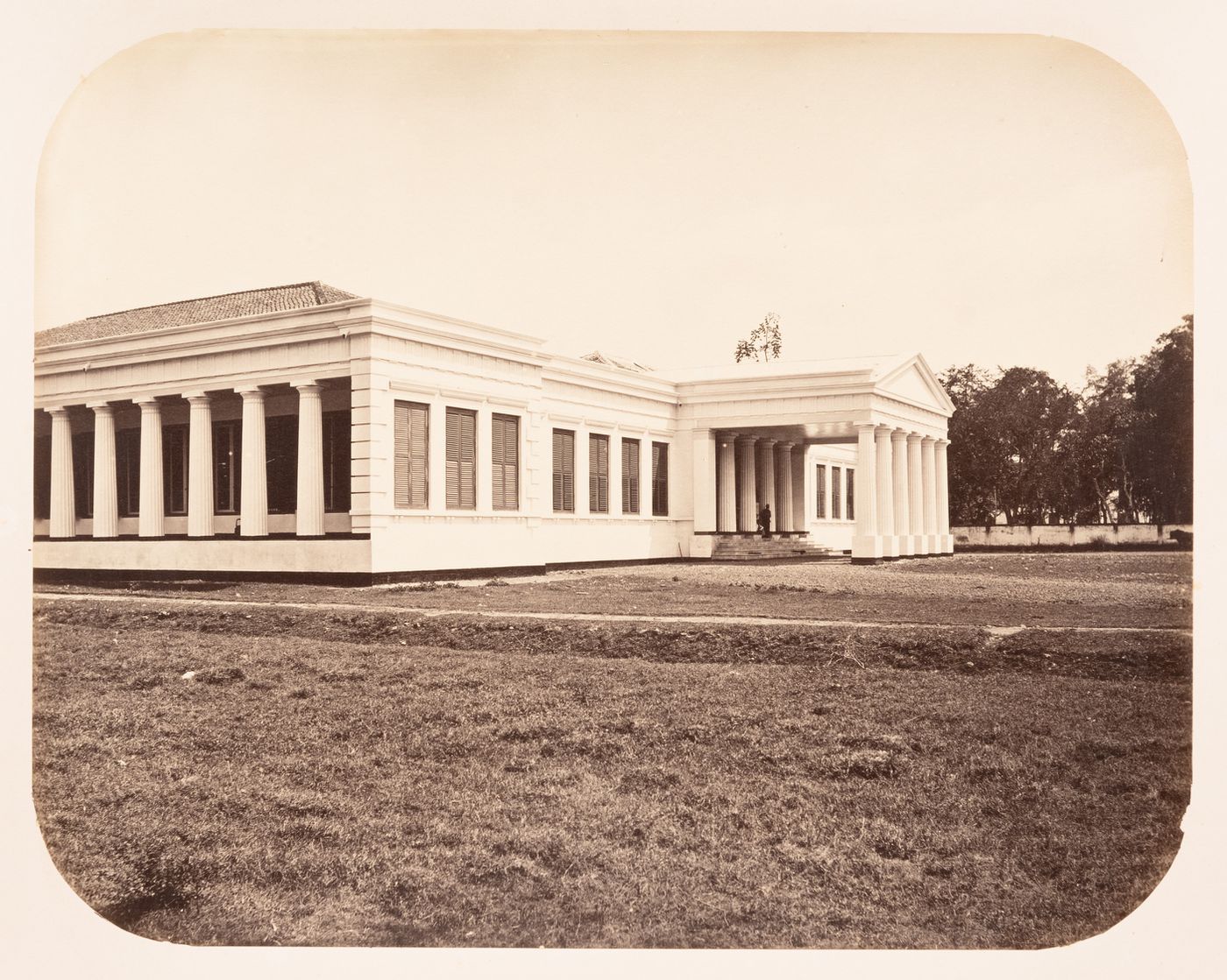 View of the Museum of the Batavian Society of Arts and Sciences (now the Museum Nasional), Batavia (now Jakarta), Dutch East Indies (now Indonesia)