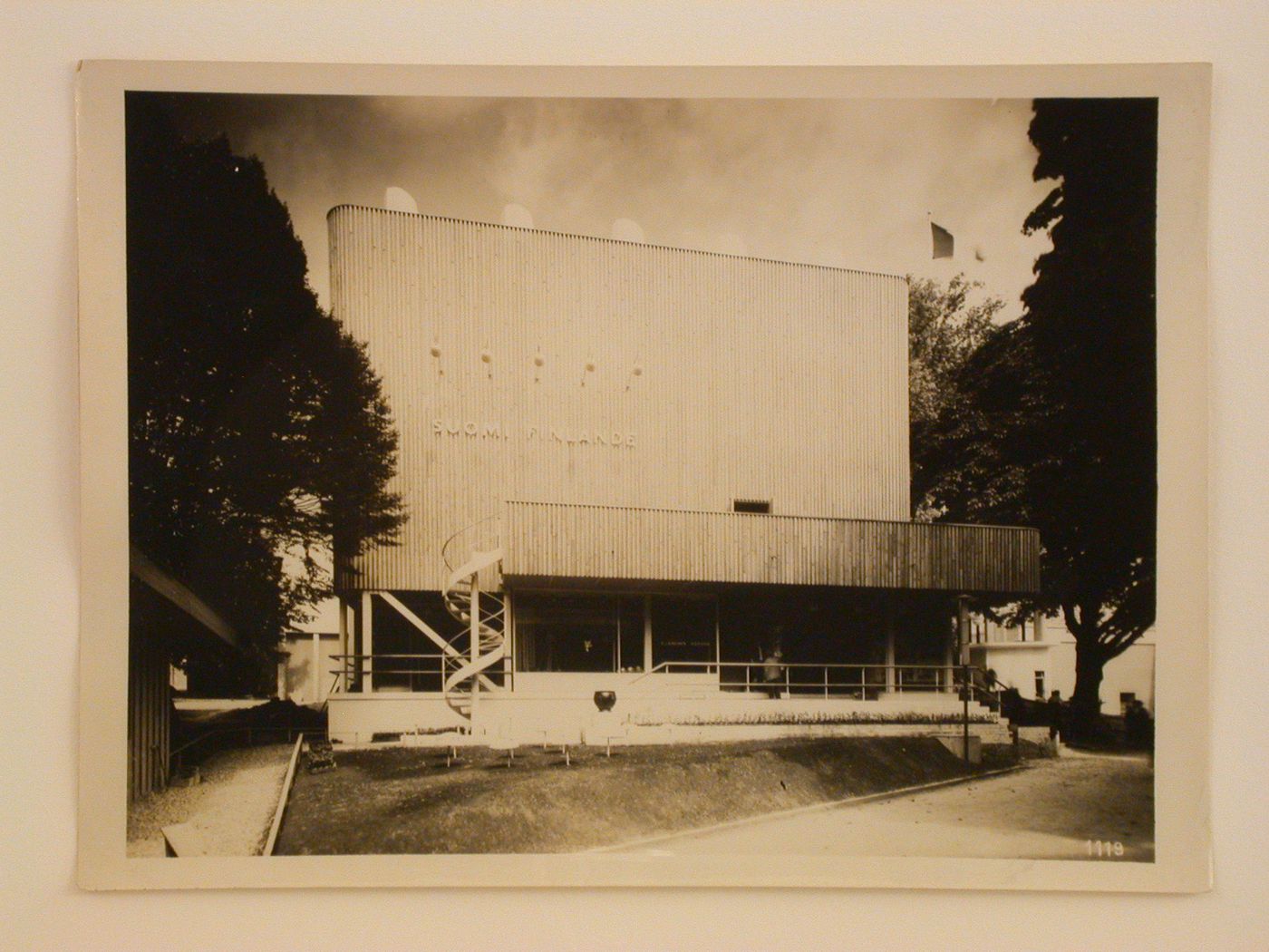 View of Finland's pavilion, 1937 Exposition internationale, Paris, France