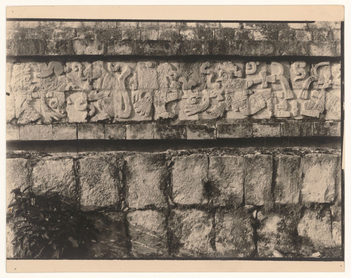 Close-up view of a frieze on the Temple of the Warrior, Chichén Itzá Site, Yucatán, Mexico