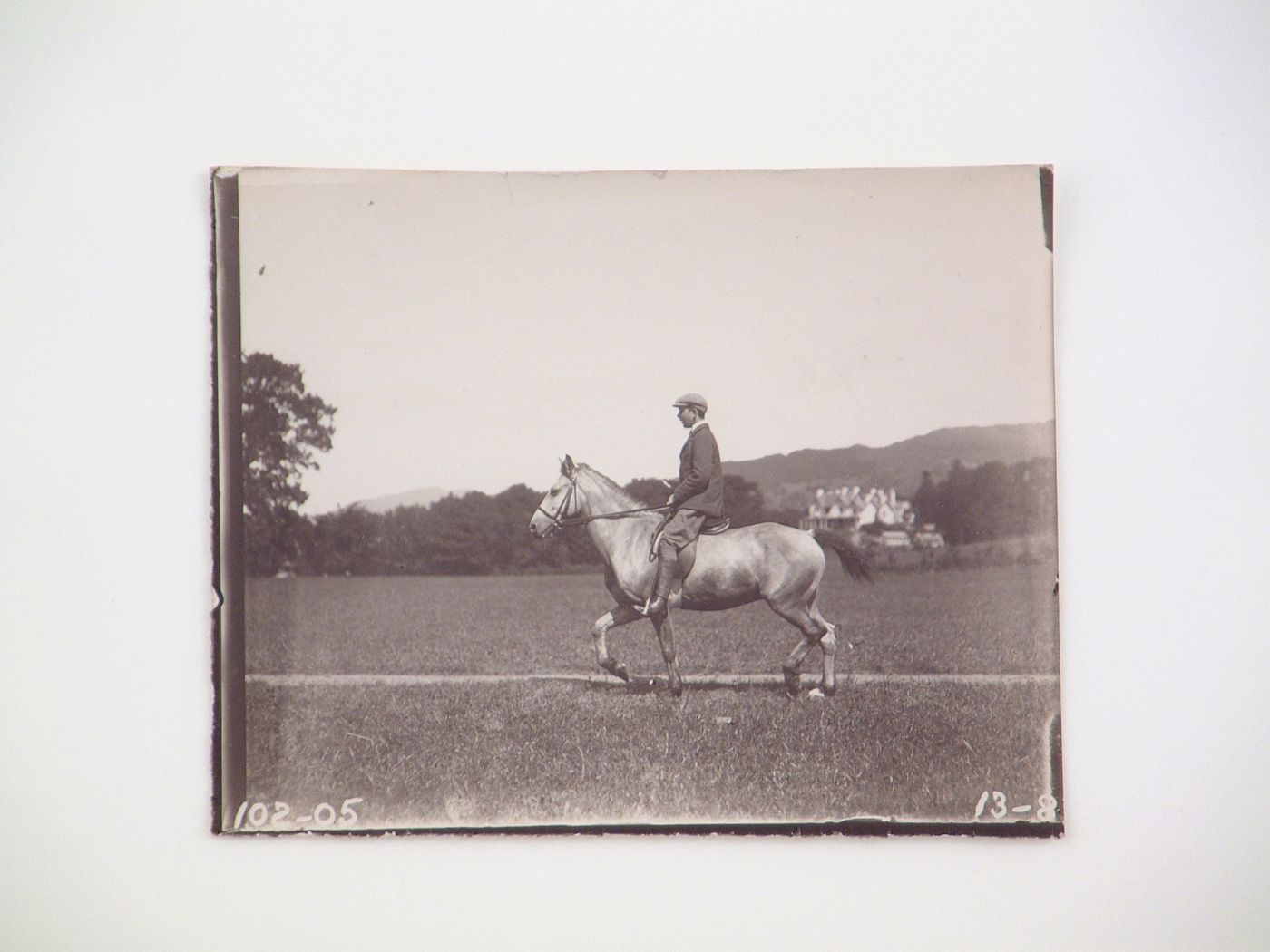 View of man on a horse, near Zambezi River