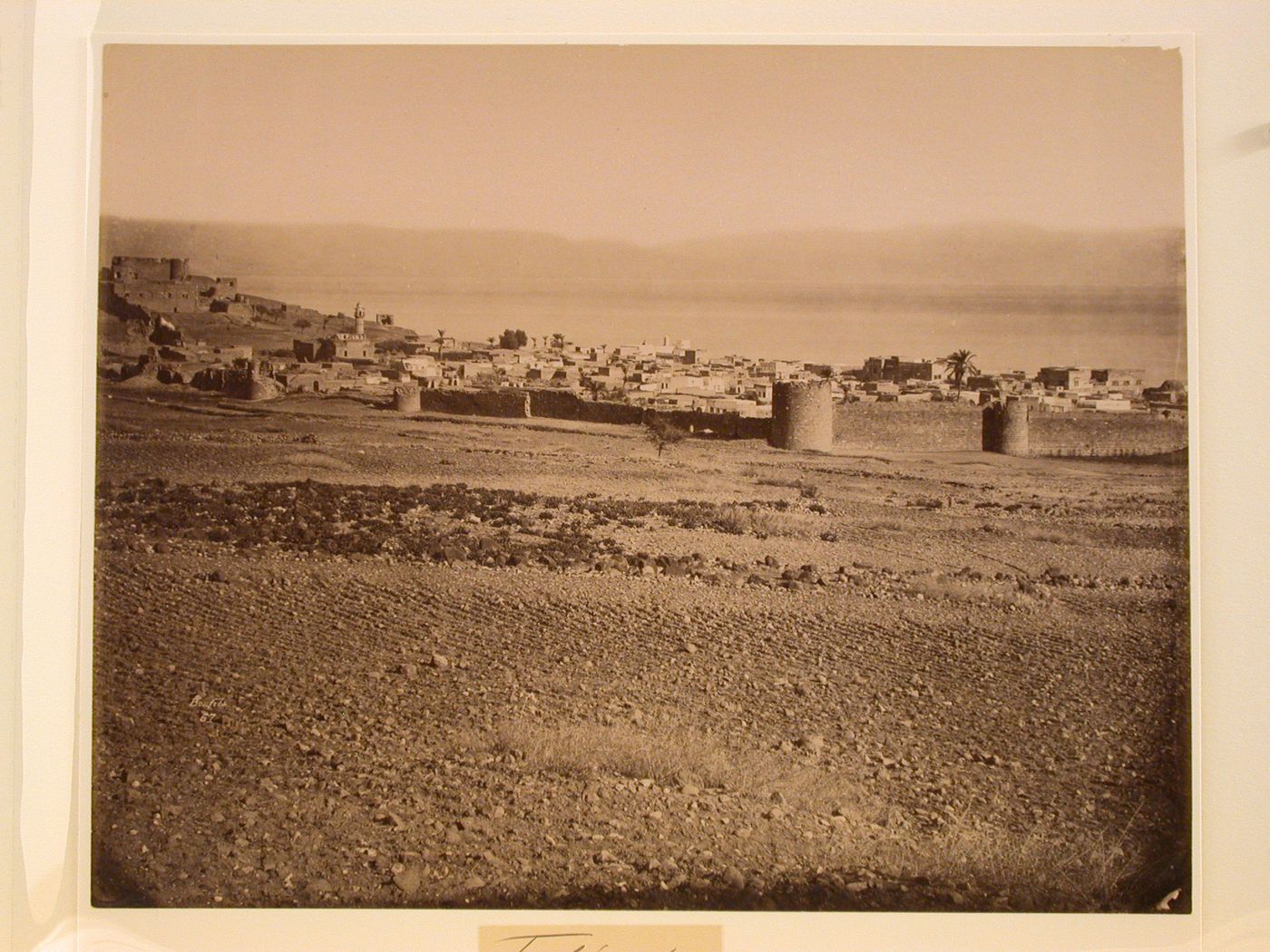 General view of town of Tiberias, Israel