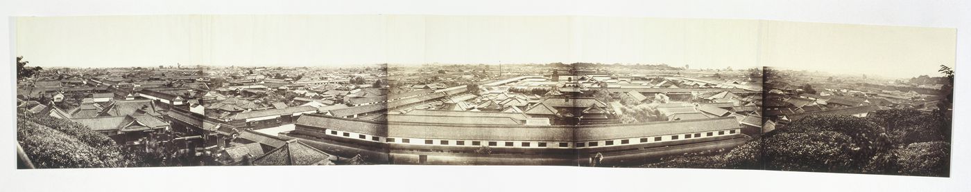 Panorama of Edo (now Tokyo) showing daimyo residences, Japan