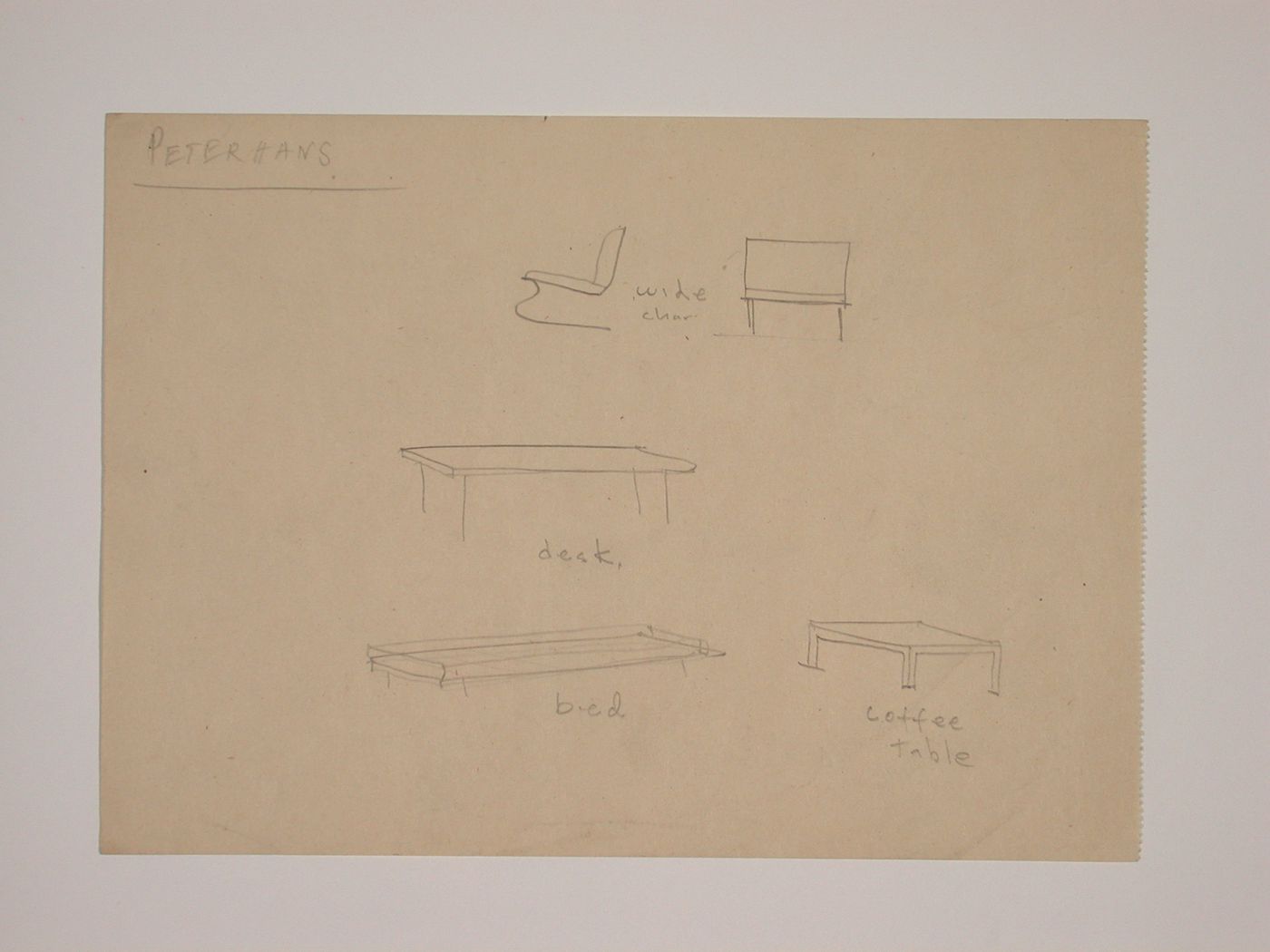 Various documents and drawings including furniture design and office renovation: File G 695