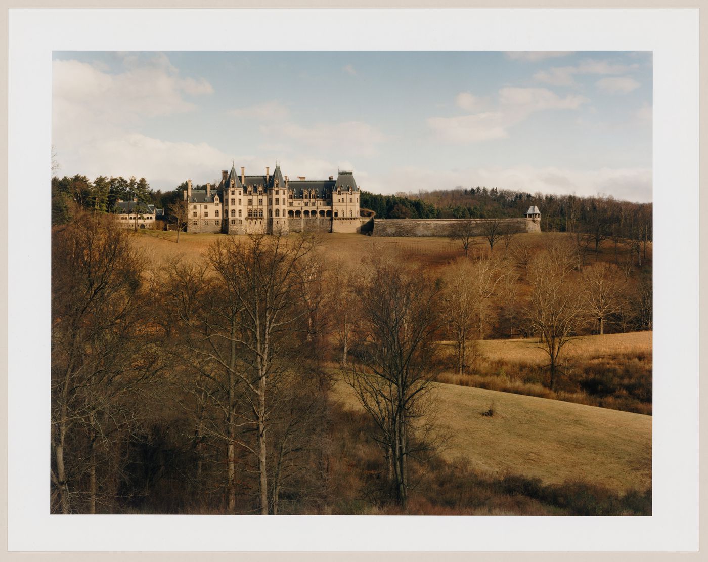 Viewing Olmsted: View of Biltmore House and terrace from the Deer Park, The Vanderbilt Estate, Asheville, North Carolina