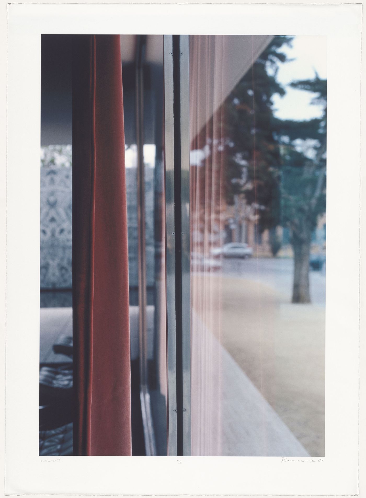Interior view of the reconstructed Barcelona Pavilion, Spain, Plate IV, from the series "Enclosures"