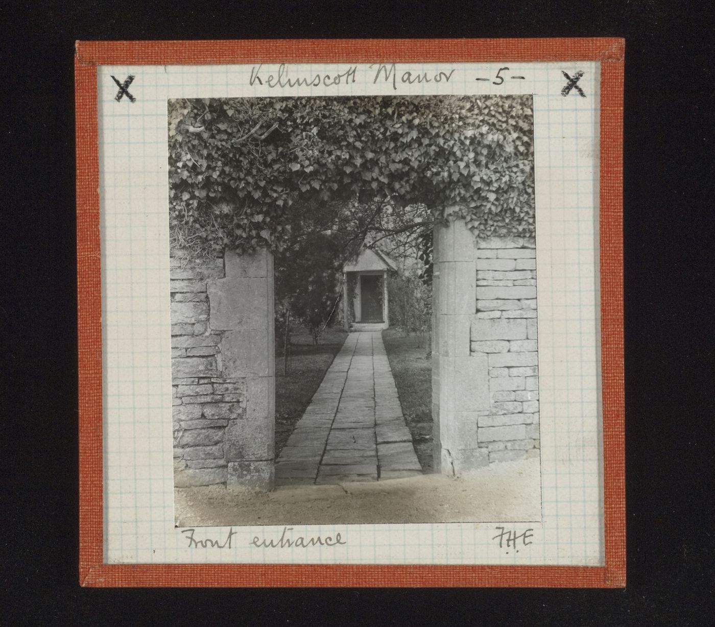 View of front entrance of Kelmscott Manor, Kelmscot, Oxfordshire, England