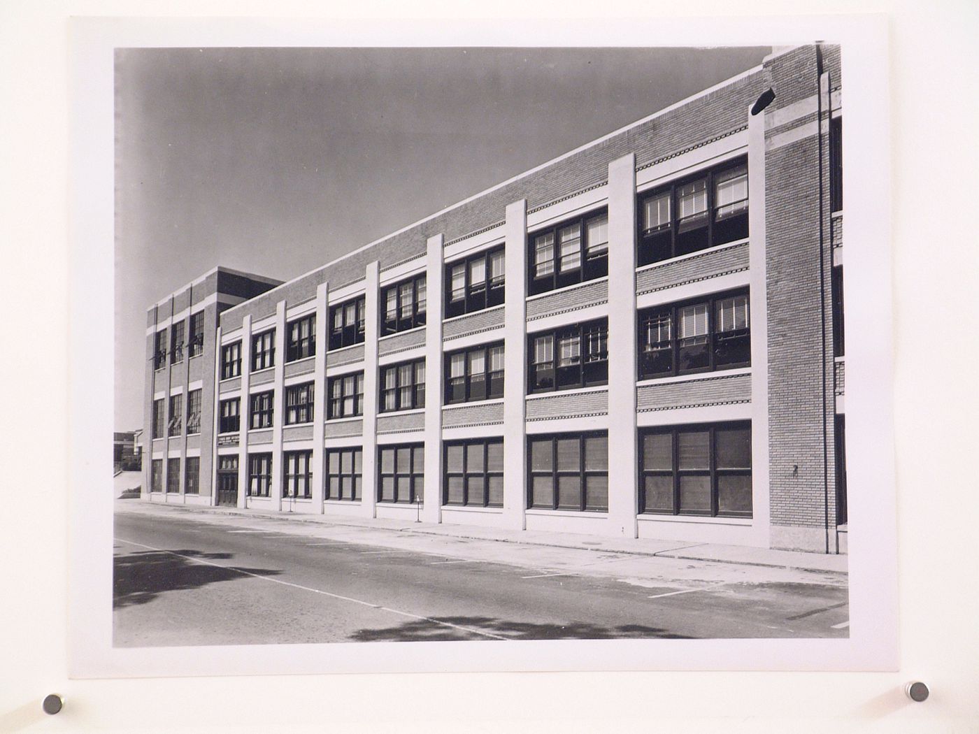 View of the east façade of the addition to the Administration Building, General Motors Corporation Chevrolet Atlanta division Automobile Assembly Plant, Atlanta, Georgia, United States