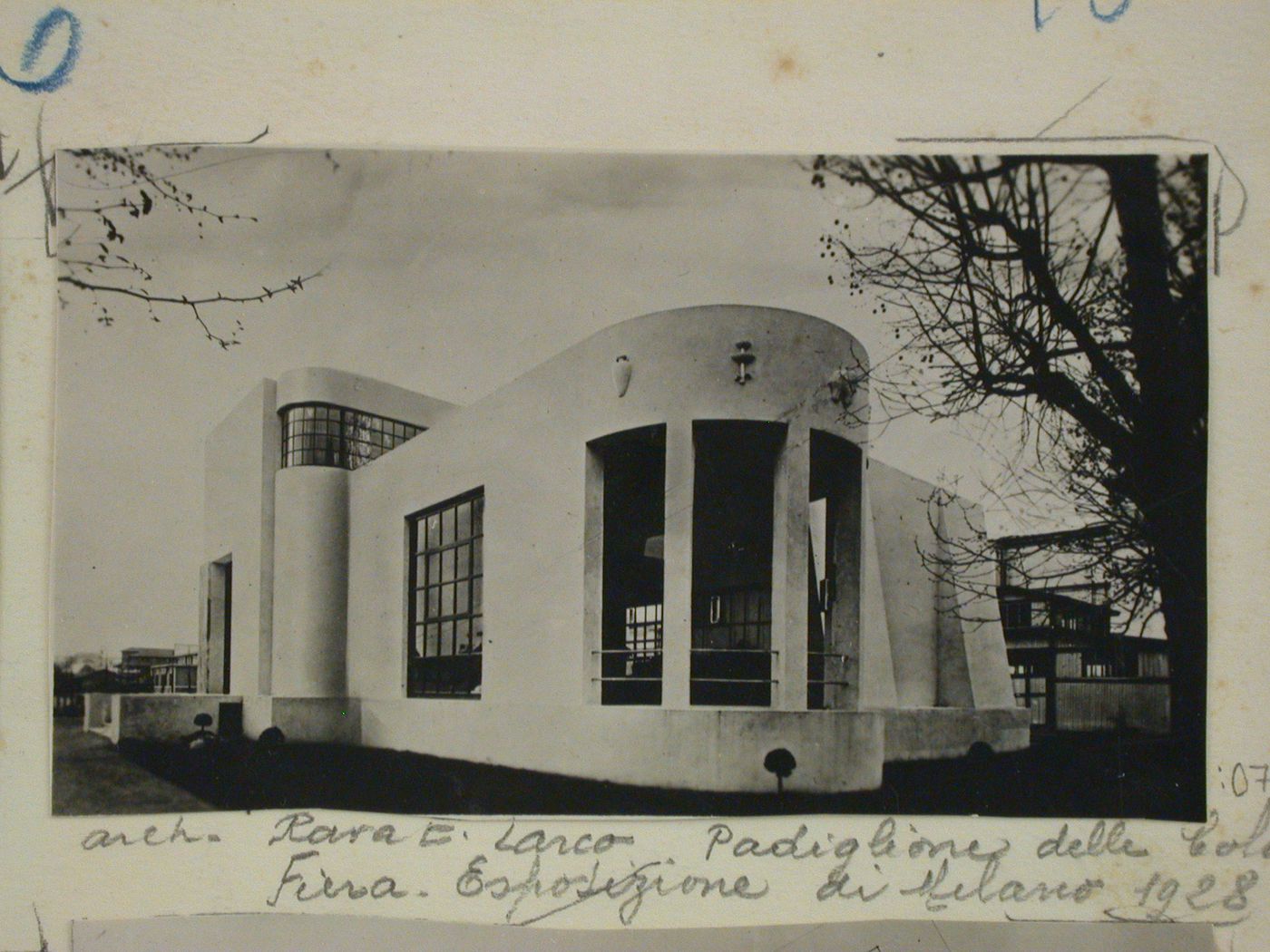 View of the Pavilion of Colonies at the 1928 Exhibition Fair in Milan, Italy