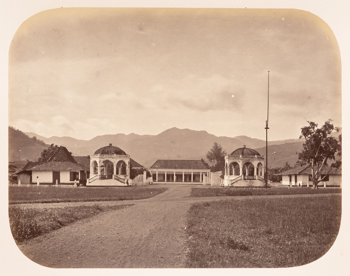 View of the residence of the Regent of Soemedang (now Sumedang), Soemedang (now Sumedang), Dutch East Indies (now Indonesia)