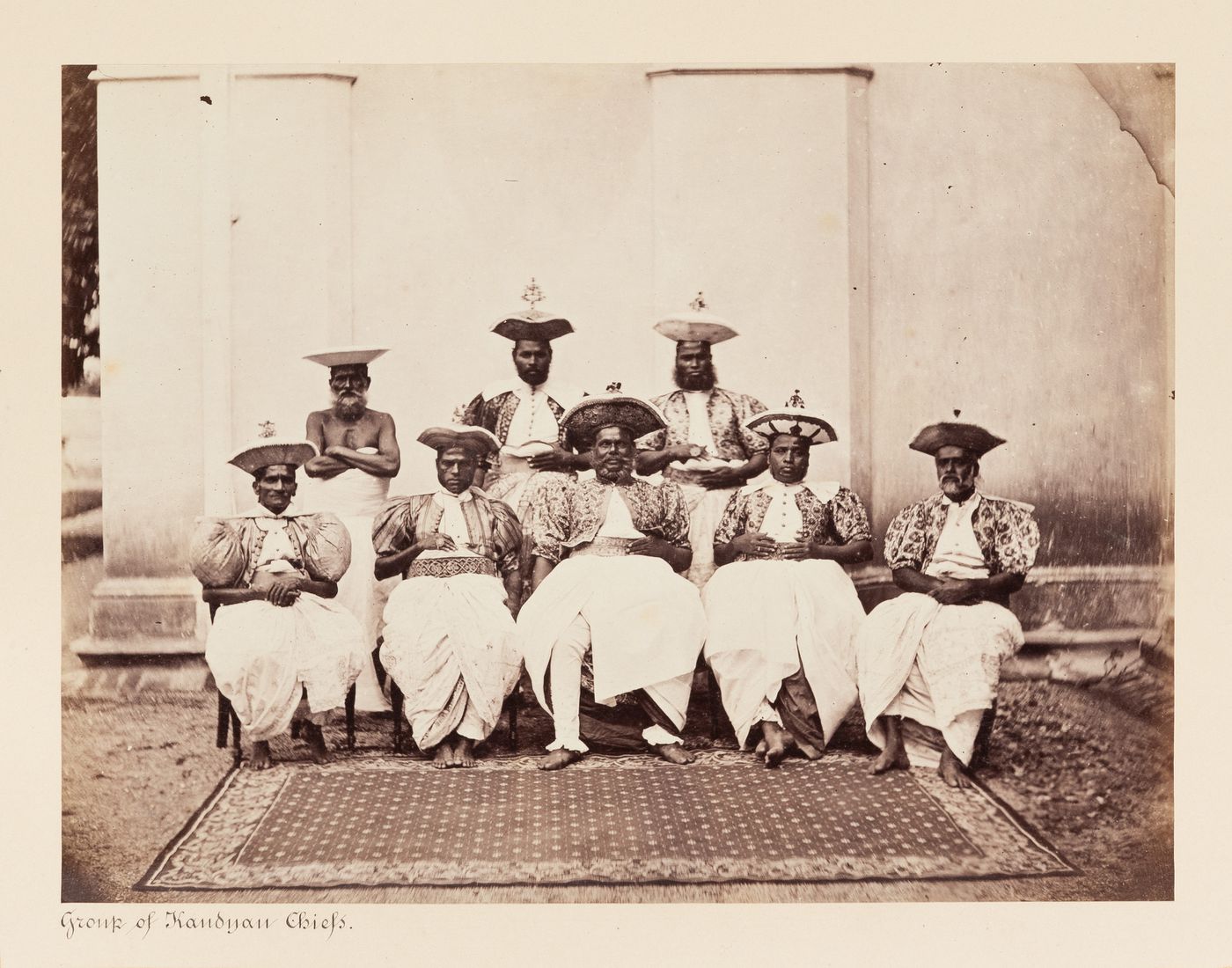 Group portrait of Kandyan Chiefs, Kandy, Ceylon (now Sri Lanka)