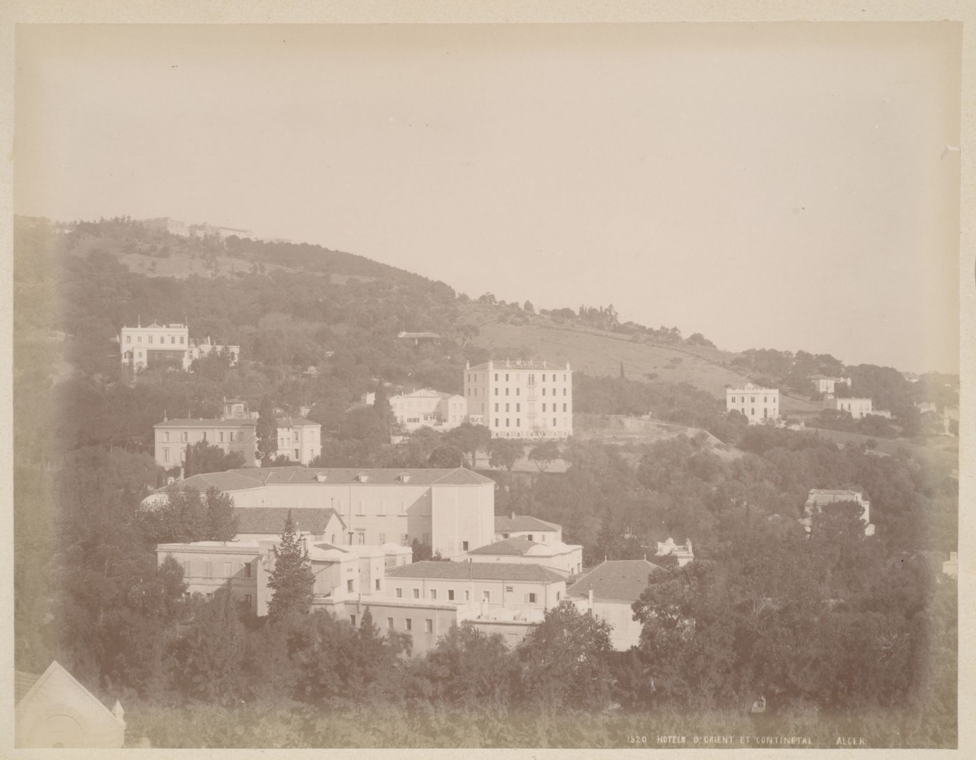 View of hillside with Orient and Continental Hotels, Algiers, Algeria