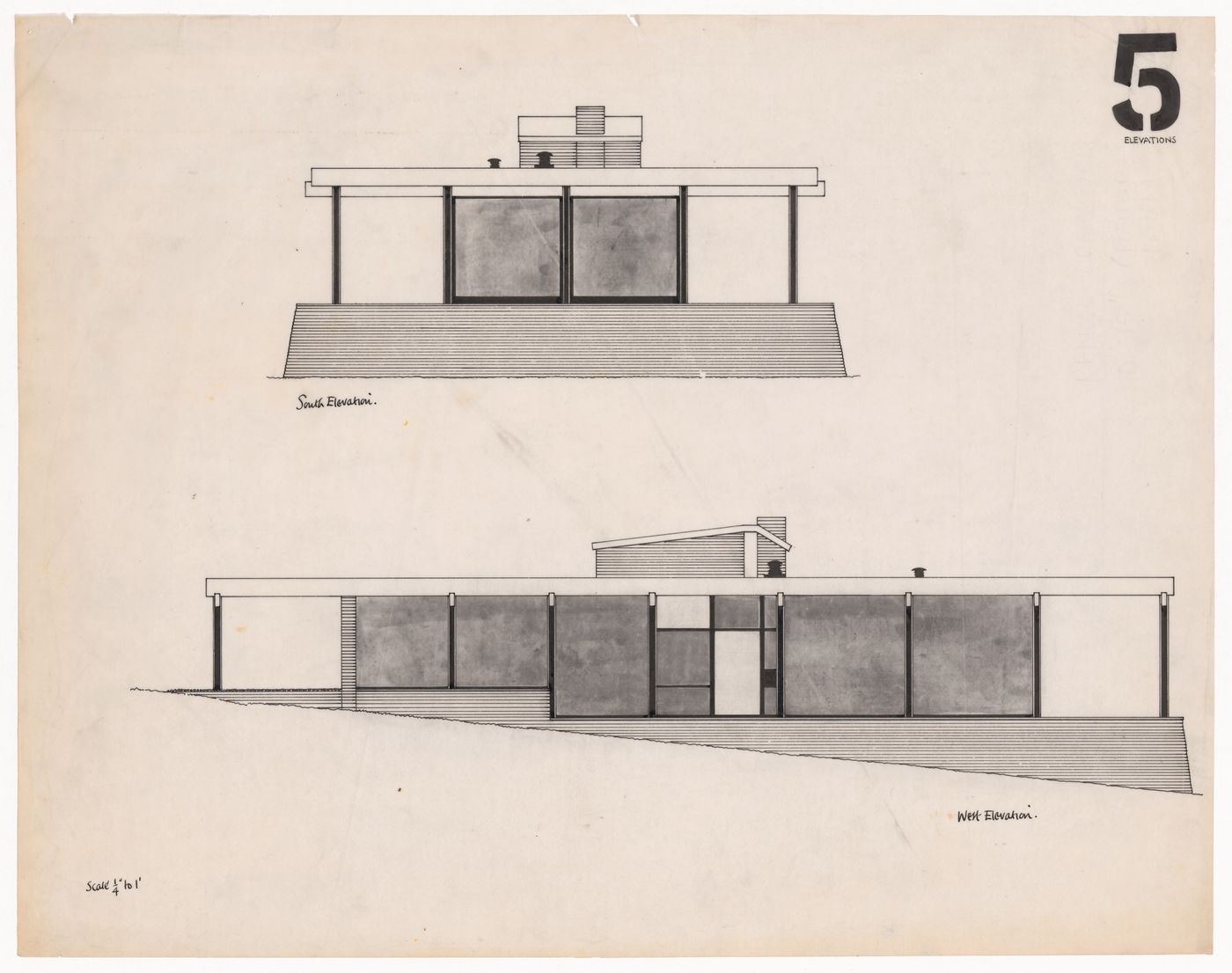 Housing elevations for The Shape of Cambridge: A Plan, Cambridge University, England