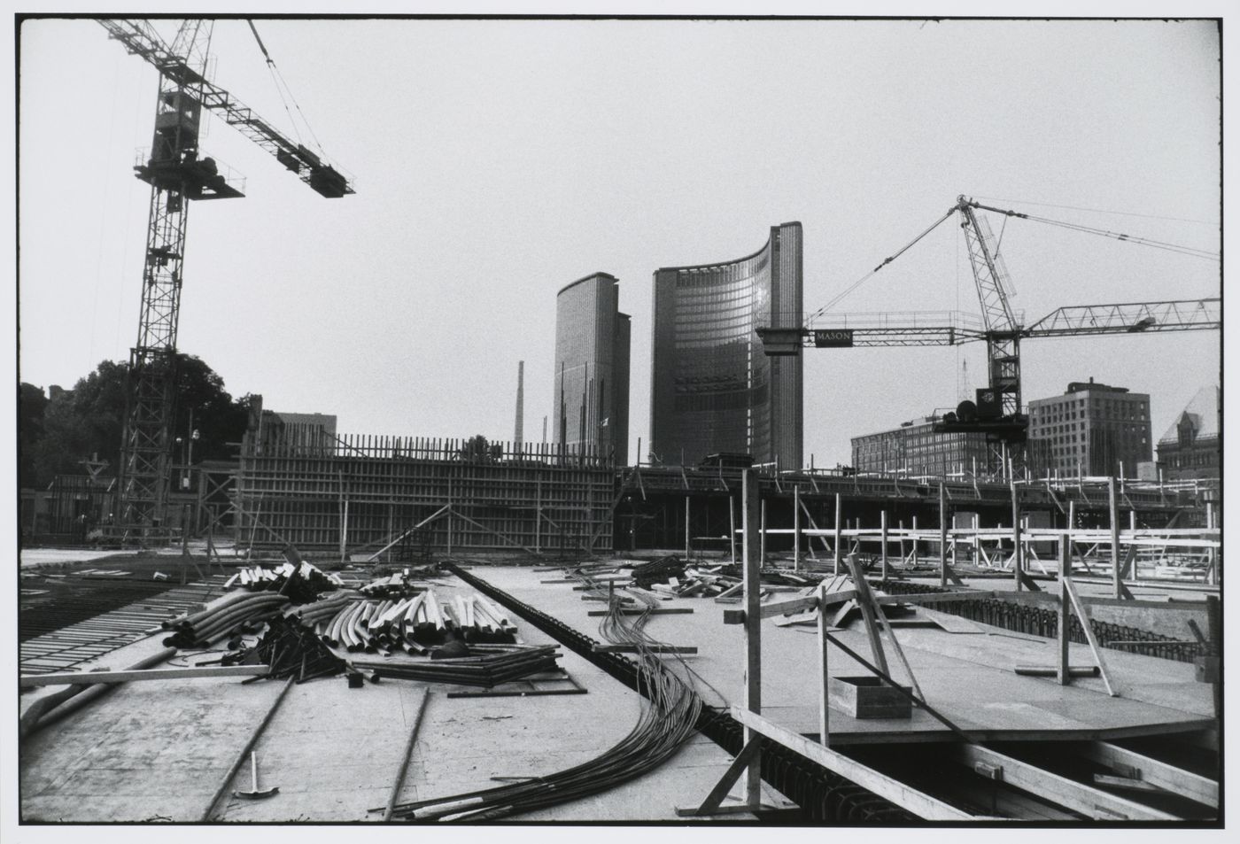 View of the New City Hall under construction, Toronto, Ontario, Canada