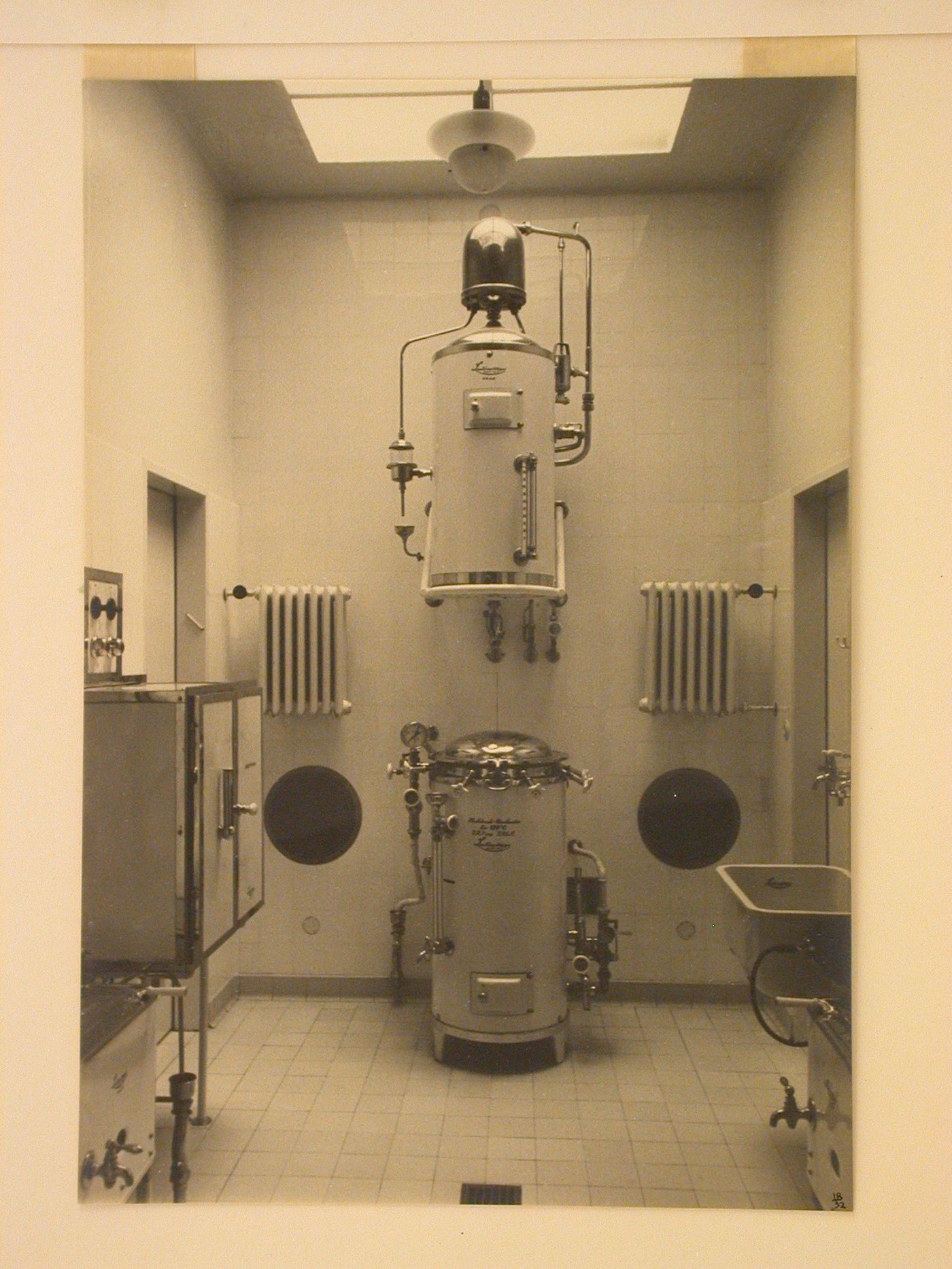 View of a sterilisation room in the Rothschildsches Krankenhaus [hospital] showing an autoclave, Frankfurt am Main, Germany