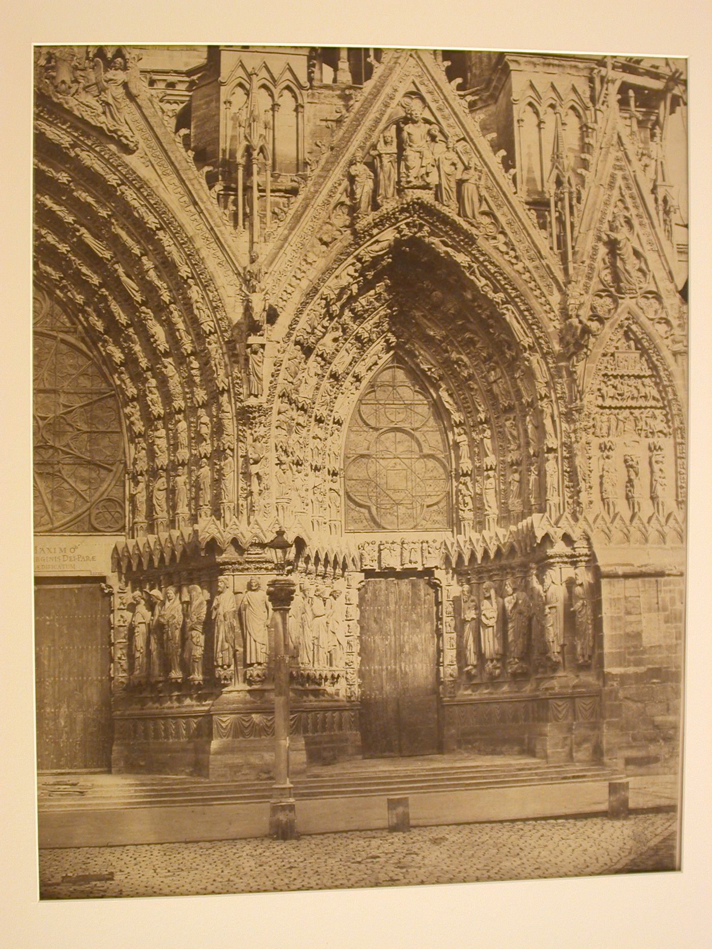 Detail of right portal, west façade, Reims, France