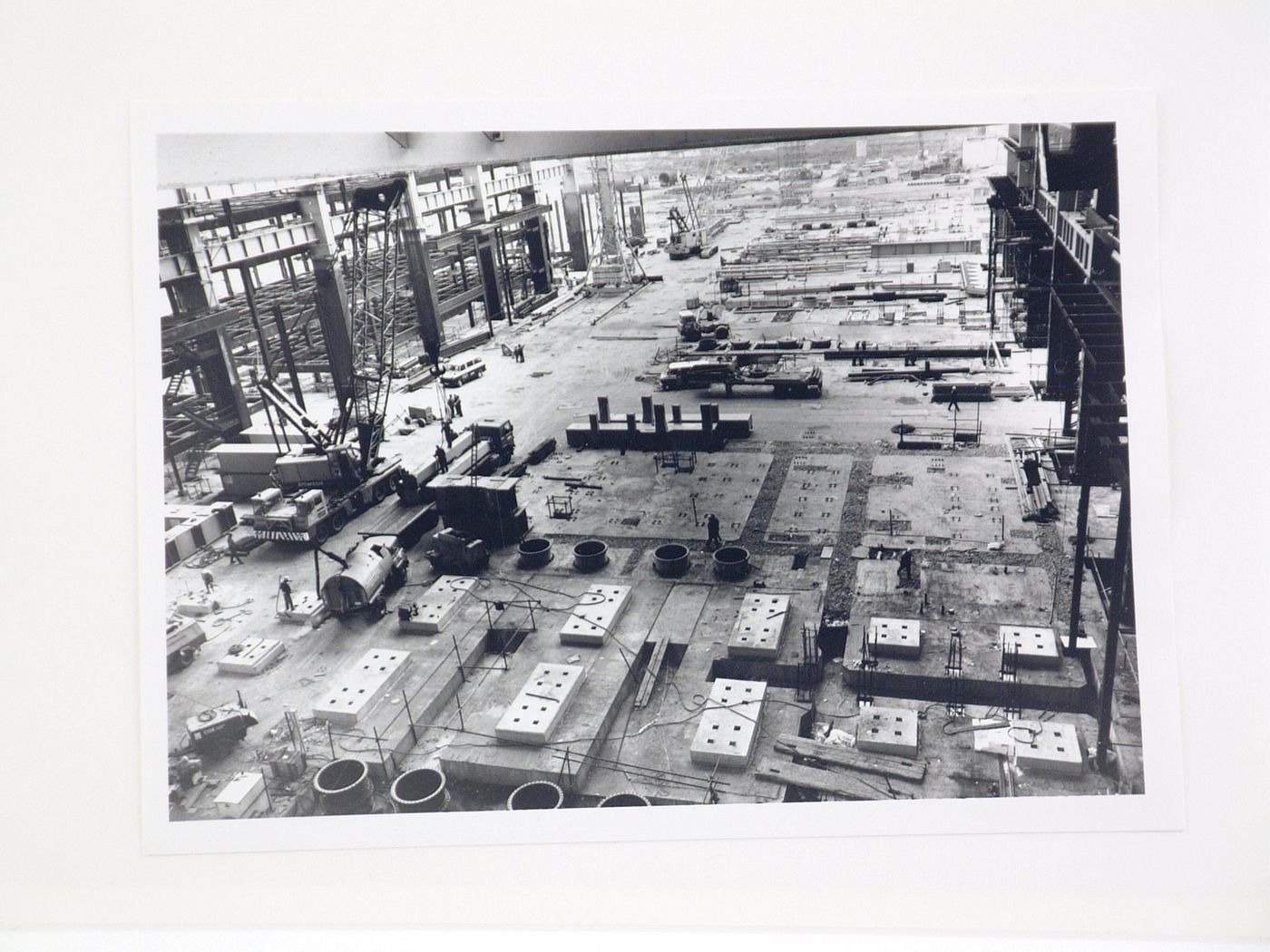 View of construction of power station, from interior, United Kingdom