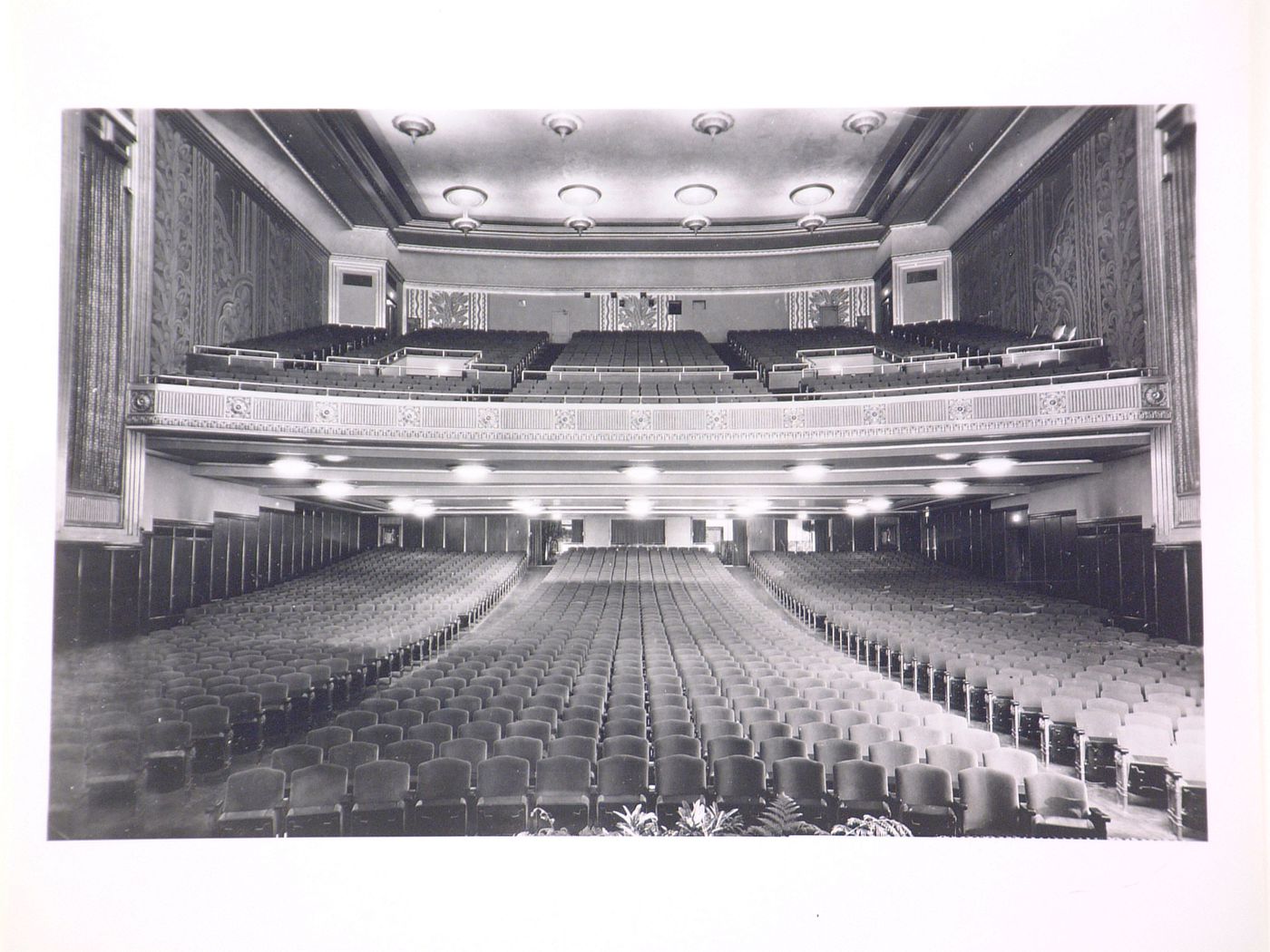 Interior view of the auditorium from the stage, H.J. Heinz Corporation building, Pittsburgh, Pennsylvania