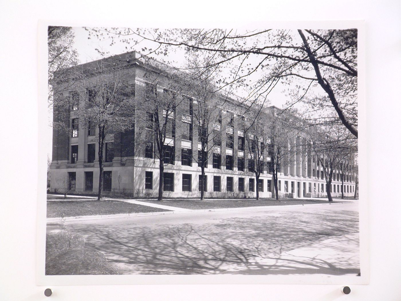 View of the principal and lateral façades of the Medical Building (now the East Medical Building), University of Michigan, Ann Arbor, Michigan