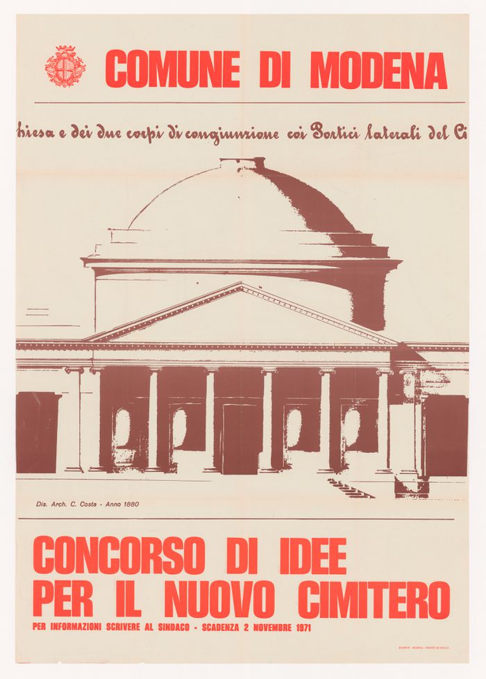 Modena cemetery competition, Modena, Italy (1971) - Alessandro Poli ...