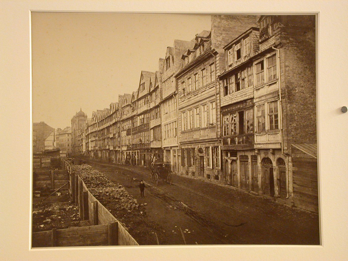 View of remnants of the Judengasse after partial demolition in 1874, Frankfurt am Main, Germany