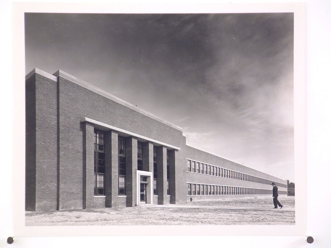 View of the principal façade of the Administration Building, Curtiss-Wright Corporation Airplane division Assembly Plant, Louisville, Kentucky