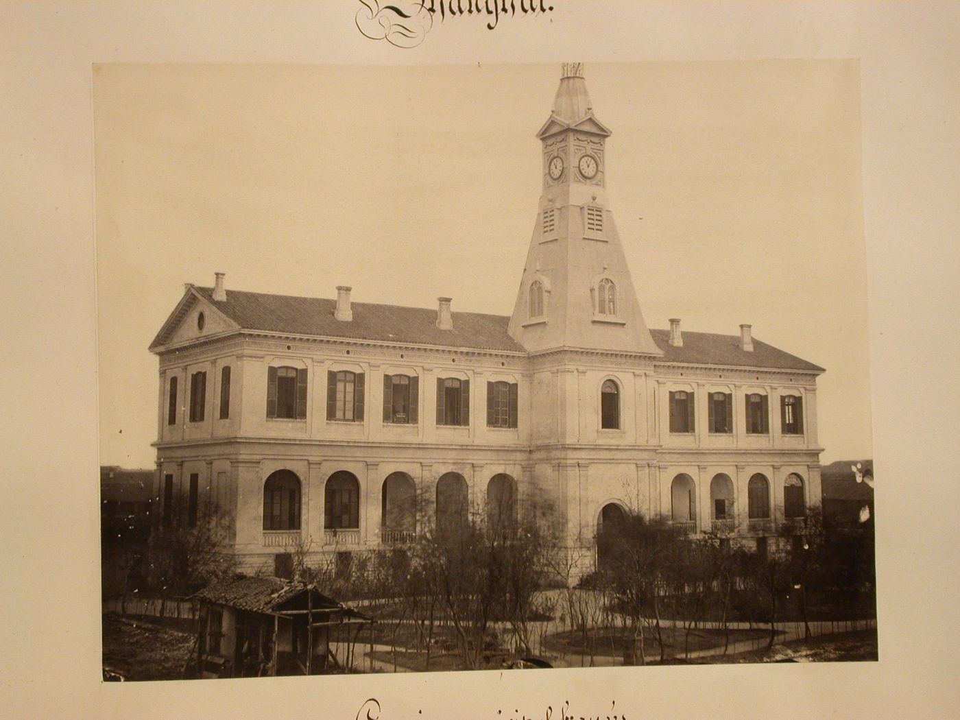 View of the principle façade of the French Municipal Council Building, Shanghai, China