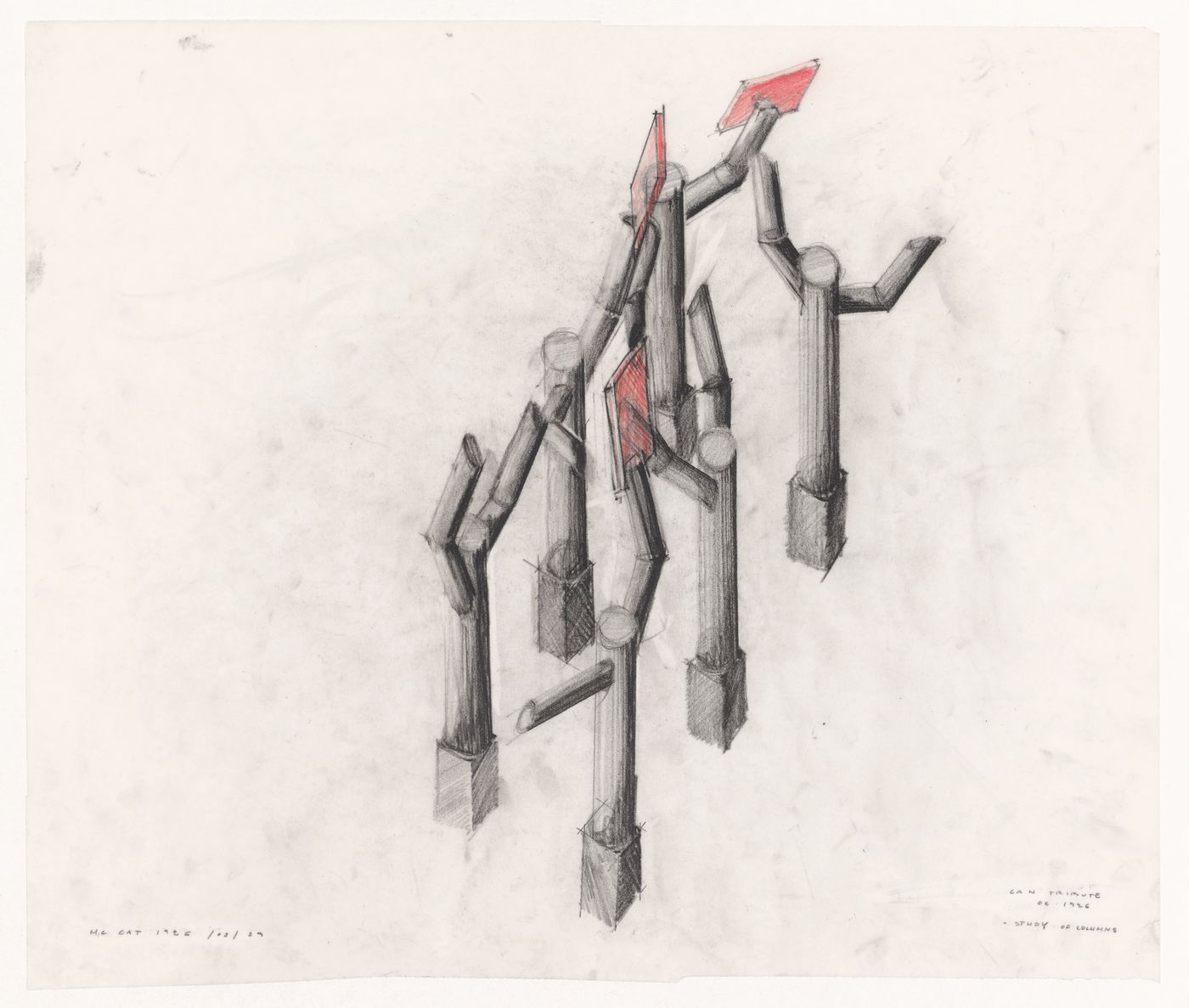 Axonometric drawing for a column, The Canadian Tribute to Human Rights, Ottawa, Ontario