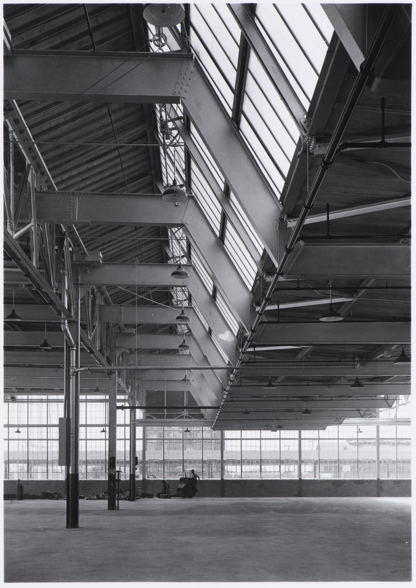 Interior view of the Export Building, Half-Ton Truck Plant, Chrysler Corporation Dodge division, Mound and Eight Mile Roads, Detroit, Michigan