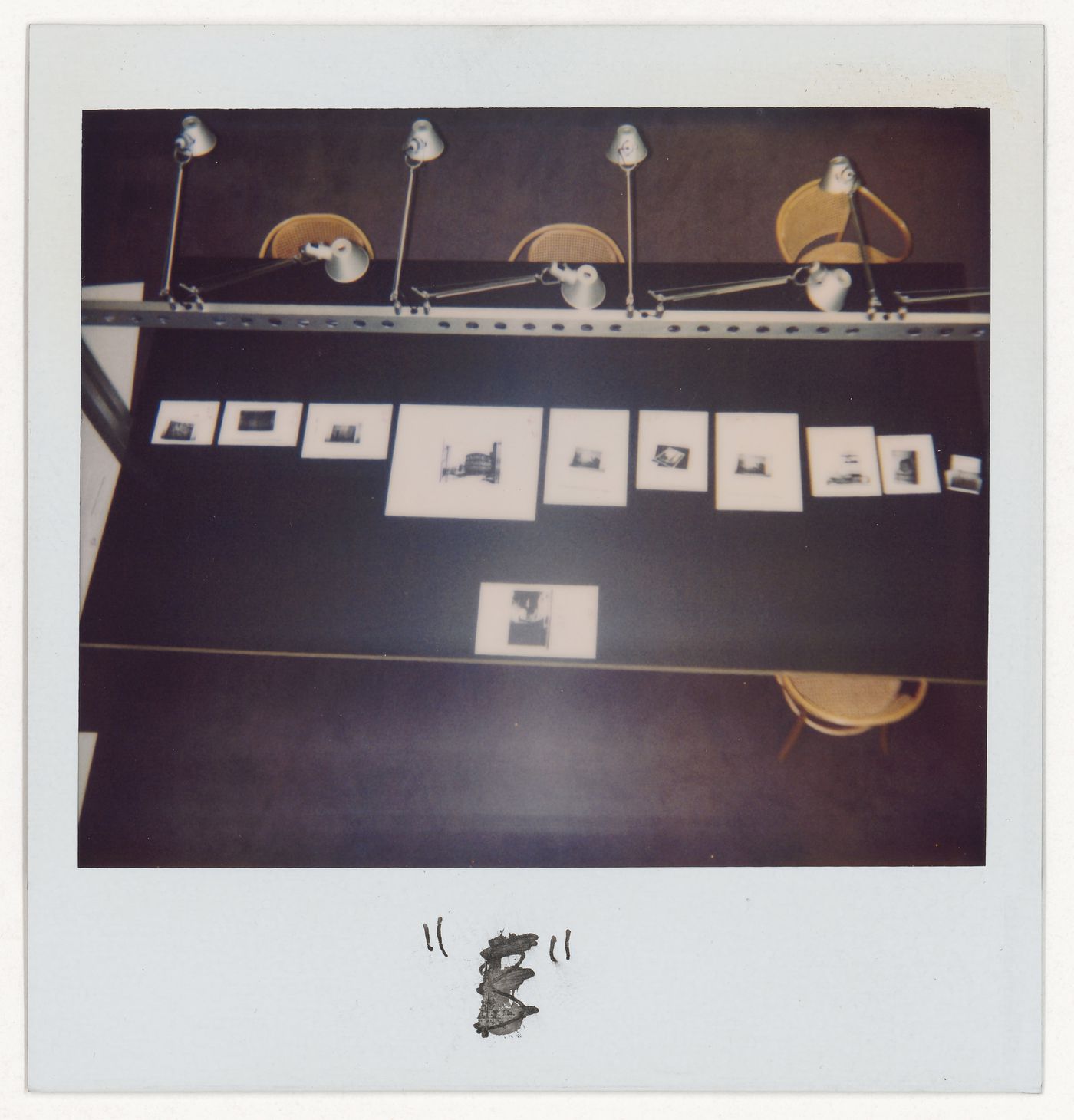 View of objects on a table at the Canadian Centre for Architecture (photograph from Mean project records)