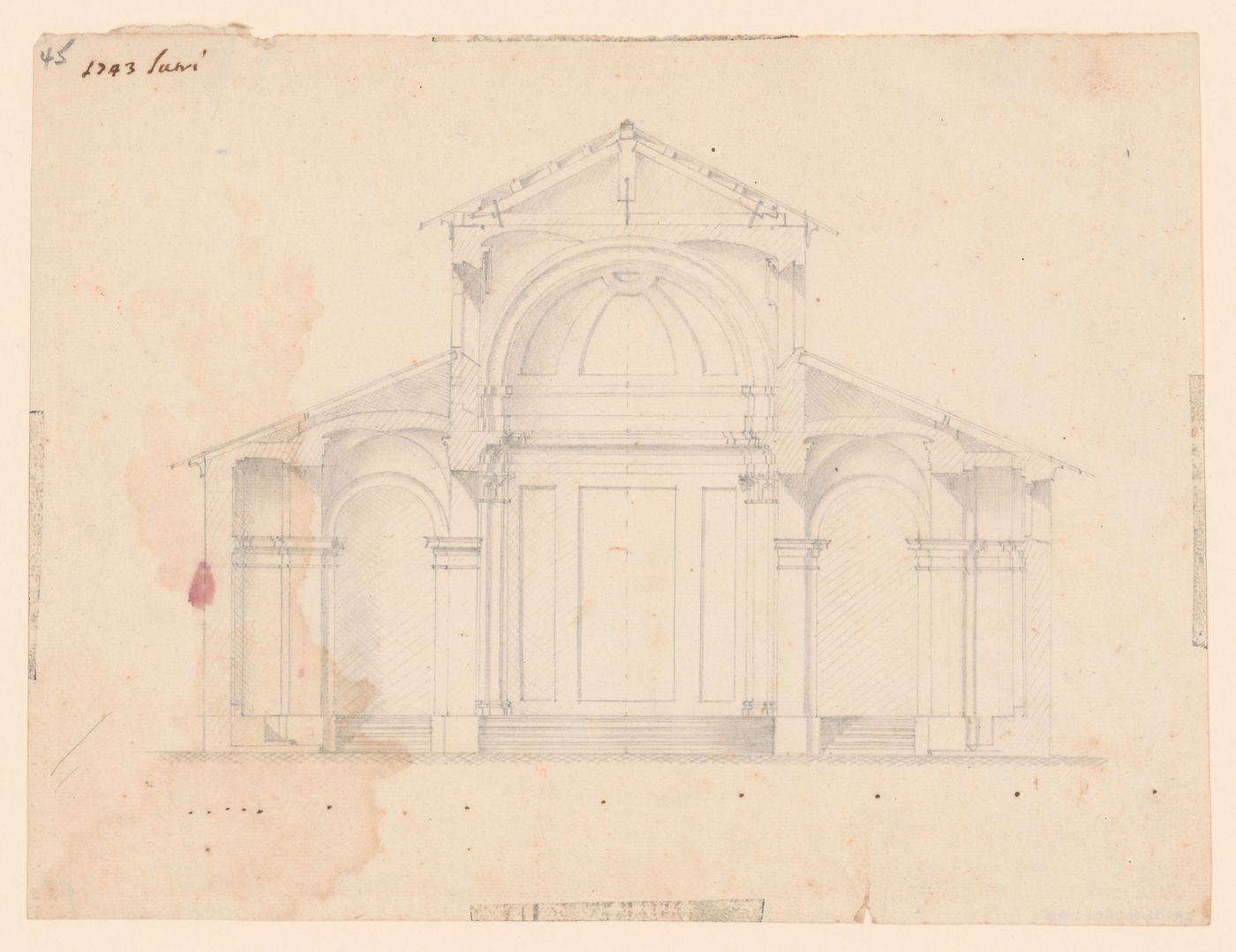 Section of the cathedral, Sutri