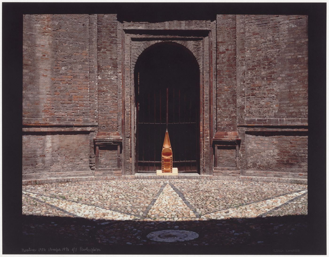 Model for the tower of the Convention Centre in Milan, 1982, exhibited at the Casa del Mantegna, Mantua