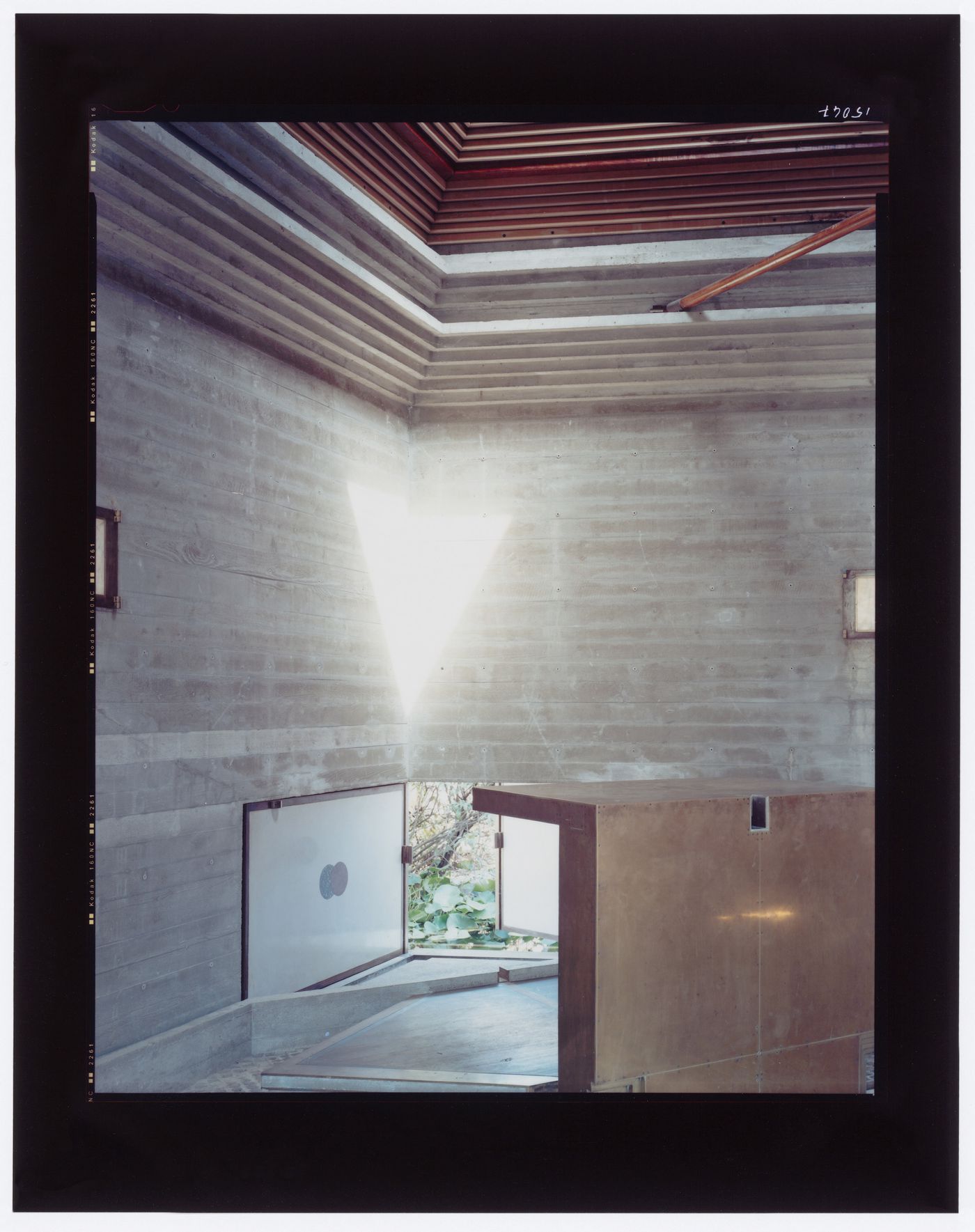 Looking northeast at 11:59 am, Carlo Scarpa's Tomba Brion, San Vito d'Altivole, Italy