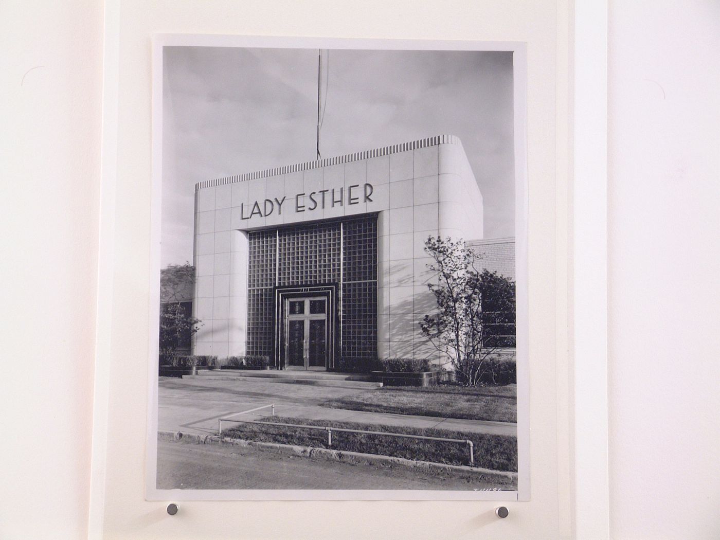 View of the main entrance to the Administration Building, Lady Esther Company, Chicago, Illinois