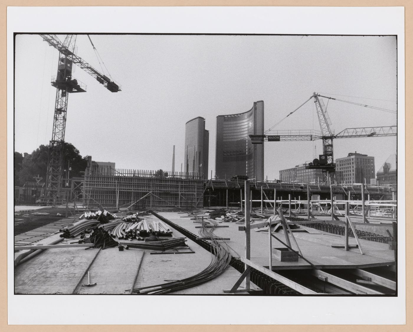 View of the New City Hall under construction, Toronto, Ontario, Canada