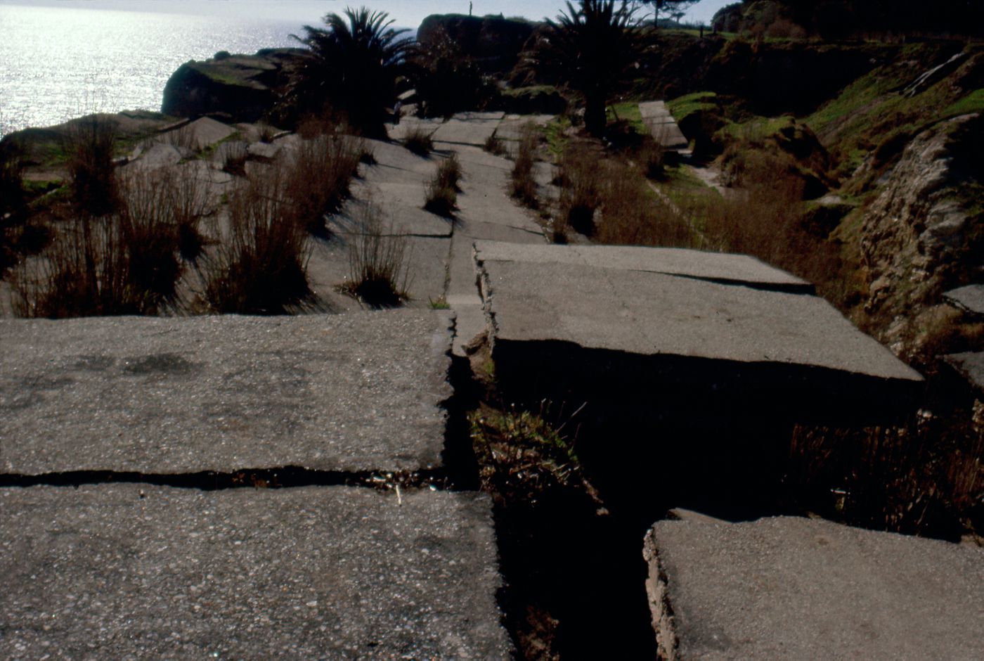 Los Angeles Freeway destroyed by earthquake, California