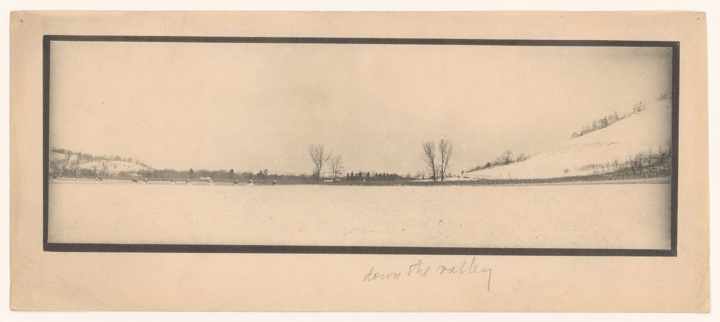 Down in the valley, Panoramic landscape view taken around the Hillside Home School, Spring Green, Wisconsin