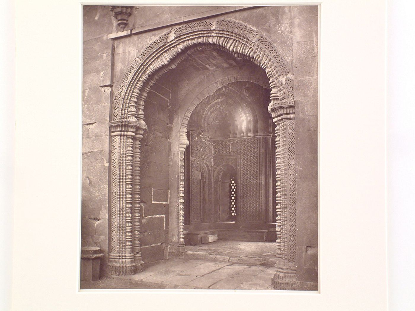 View of the northern entrance, 'Ala'i Darvaza [Lofty Gate], Quwwat al-Islam [Might of Islam] Mosque Complex, Delhi, India