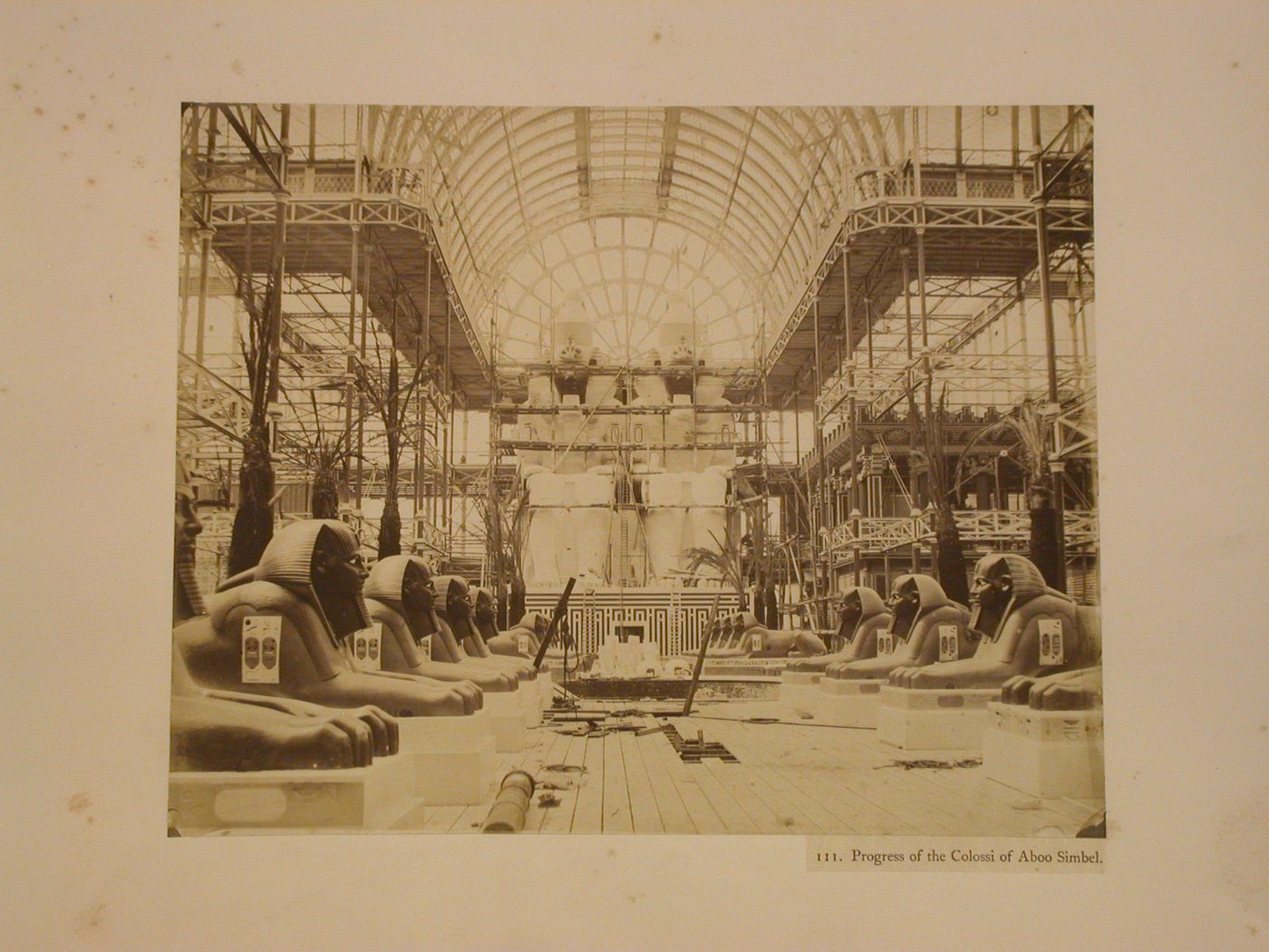 Progress of the Colossi of Aboo Simbel, Crystal Palace, Sydenham, England