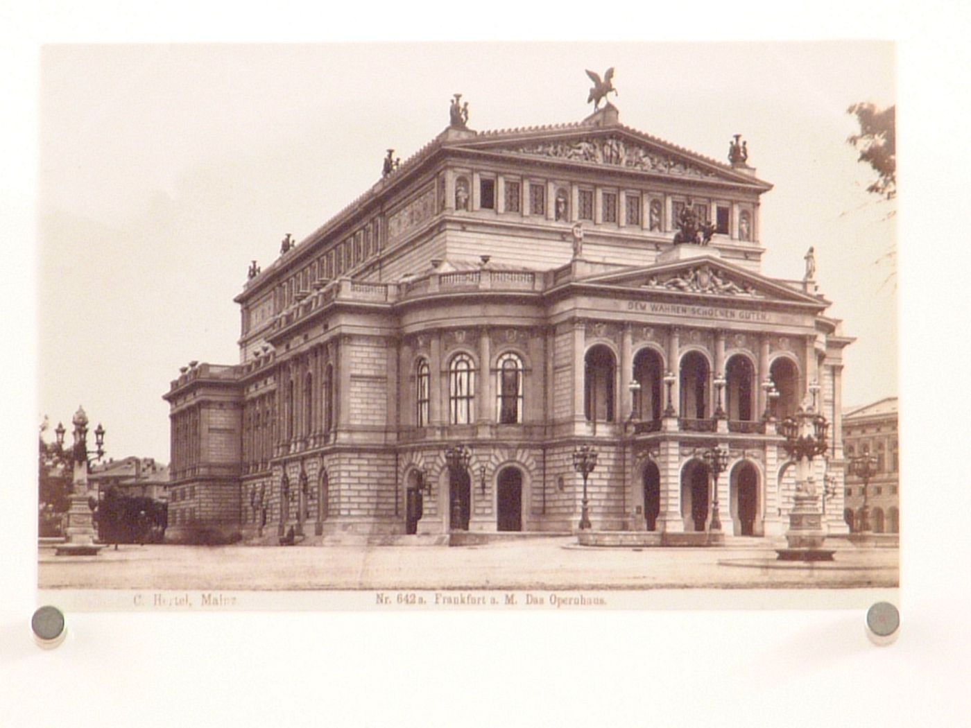 View of the principal façade of the Alte Oper [Old Opera] (also known as Das Opernhaus [The Opera House]), Opernplatz, Frankfurt am Main, Germany