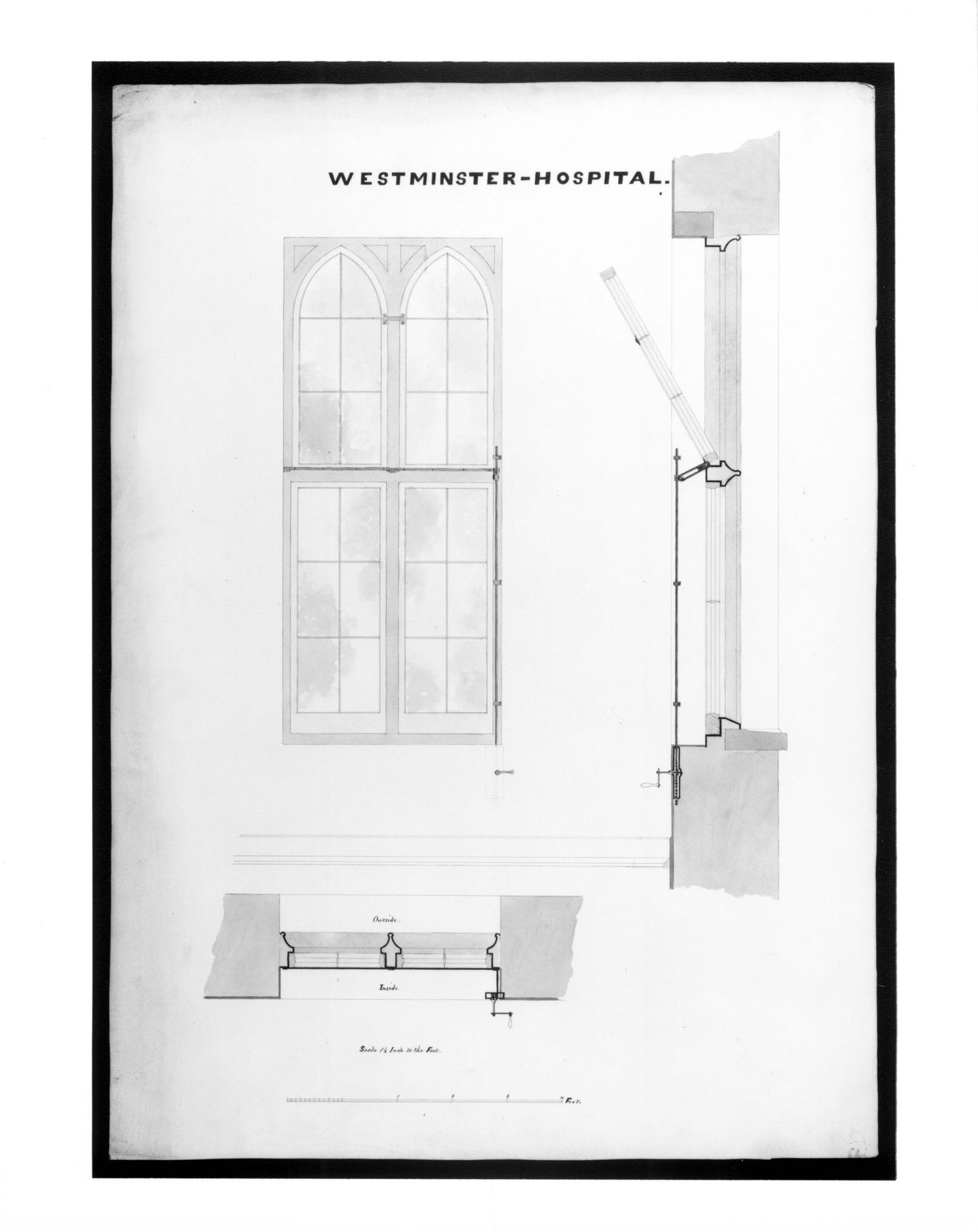 Westminster Hospital -Window-elevation, sections