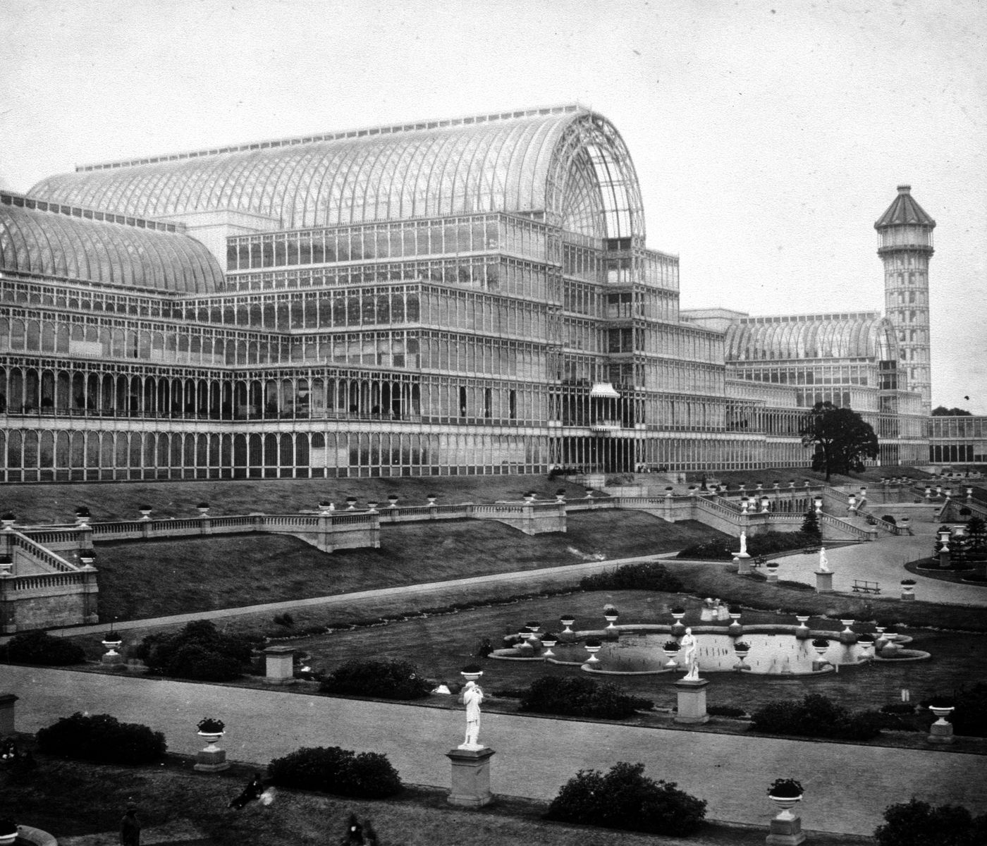 Exterior view of garden front, Crystal Palace, London, England