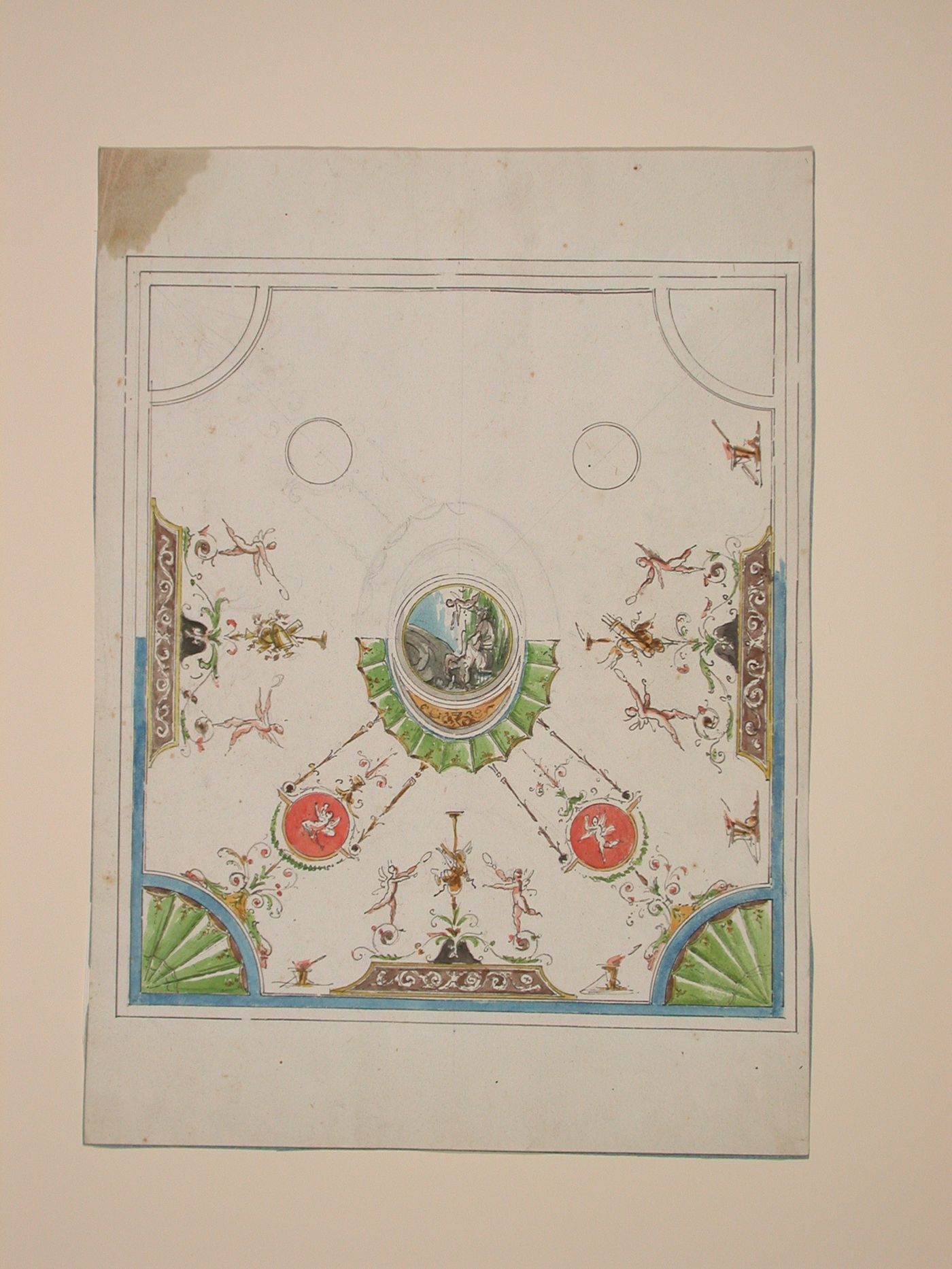 Design for a ceiling in the neo-classical style
