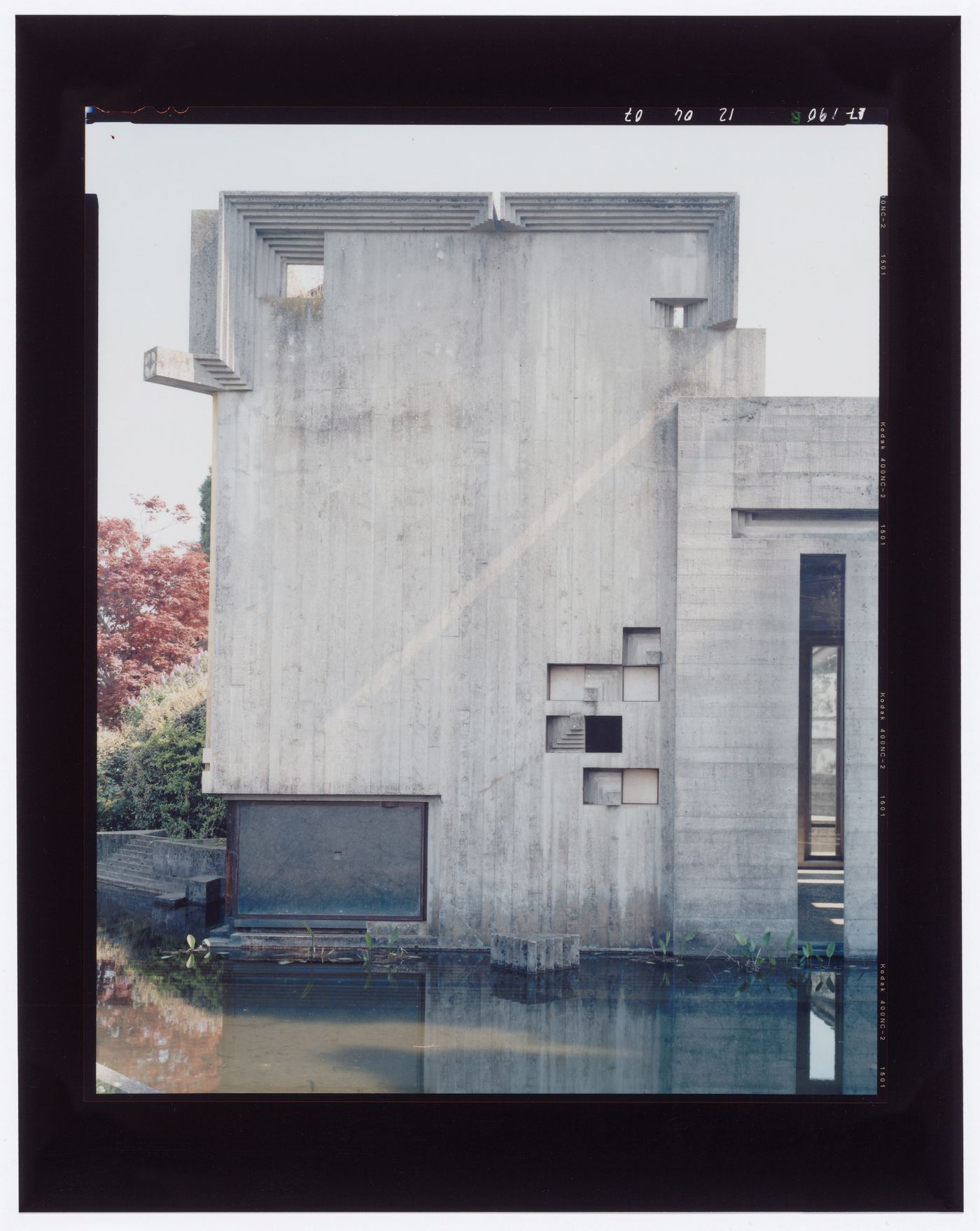 Looking southeast, Carlo Scarpa's Tomba Brion, San Vito d'Altivole, Italy