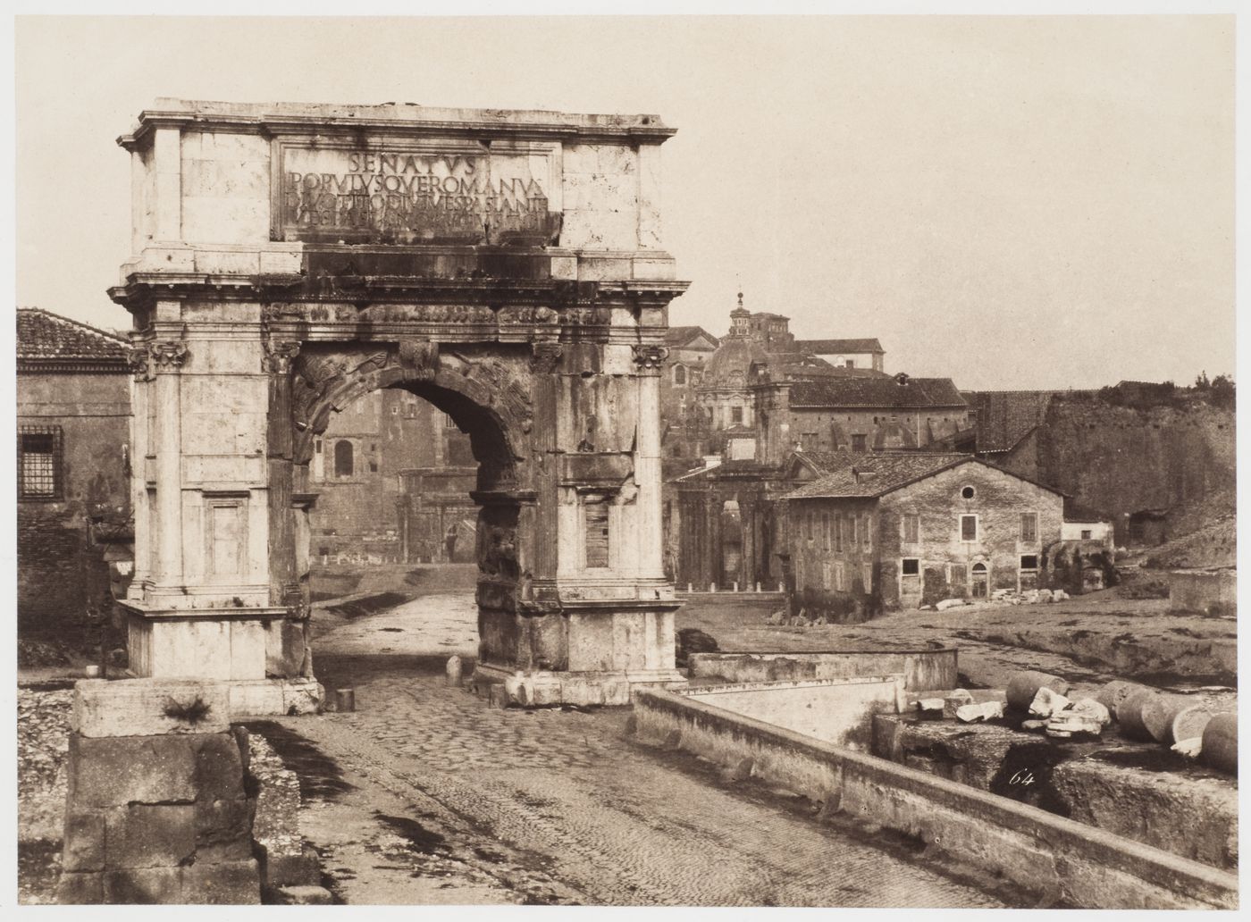 Foro Romano, Arch of Titus, looking towards Capitoline Hill, Rome, Italy