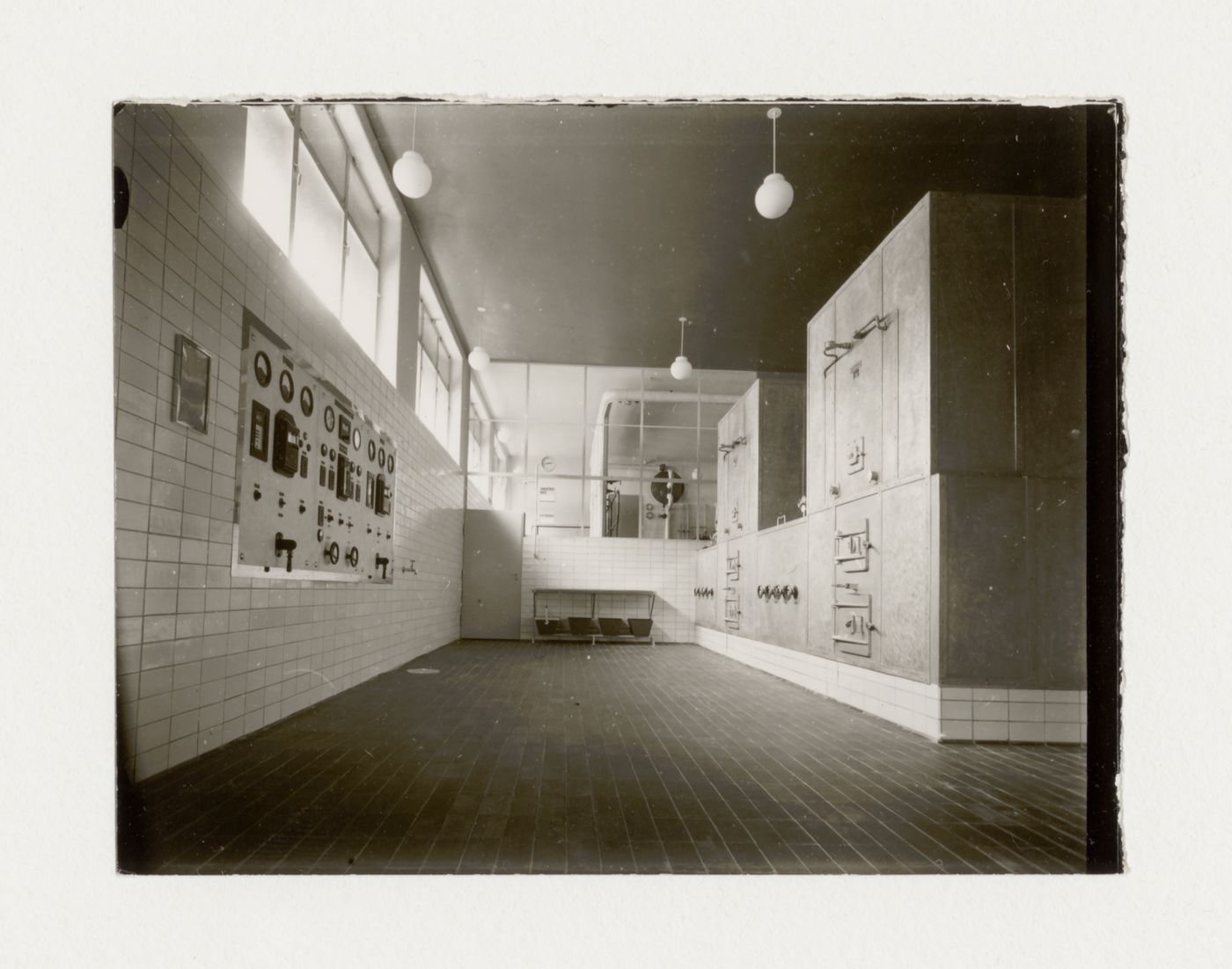 Interior view of the furnace and boiler rooms of Woodland Crematorium and Cemetery, Stockholm